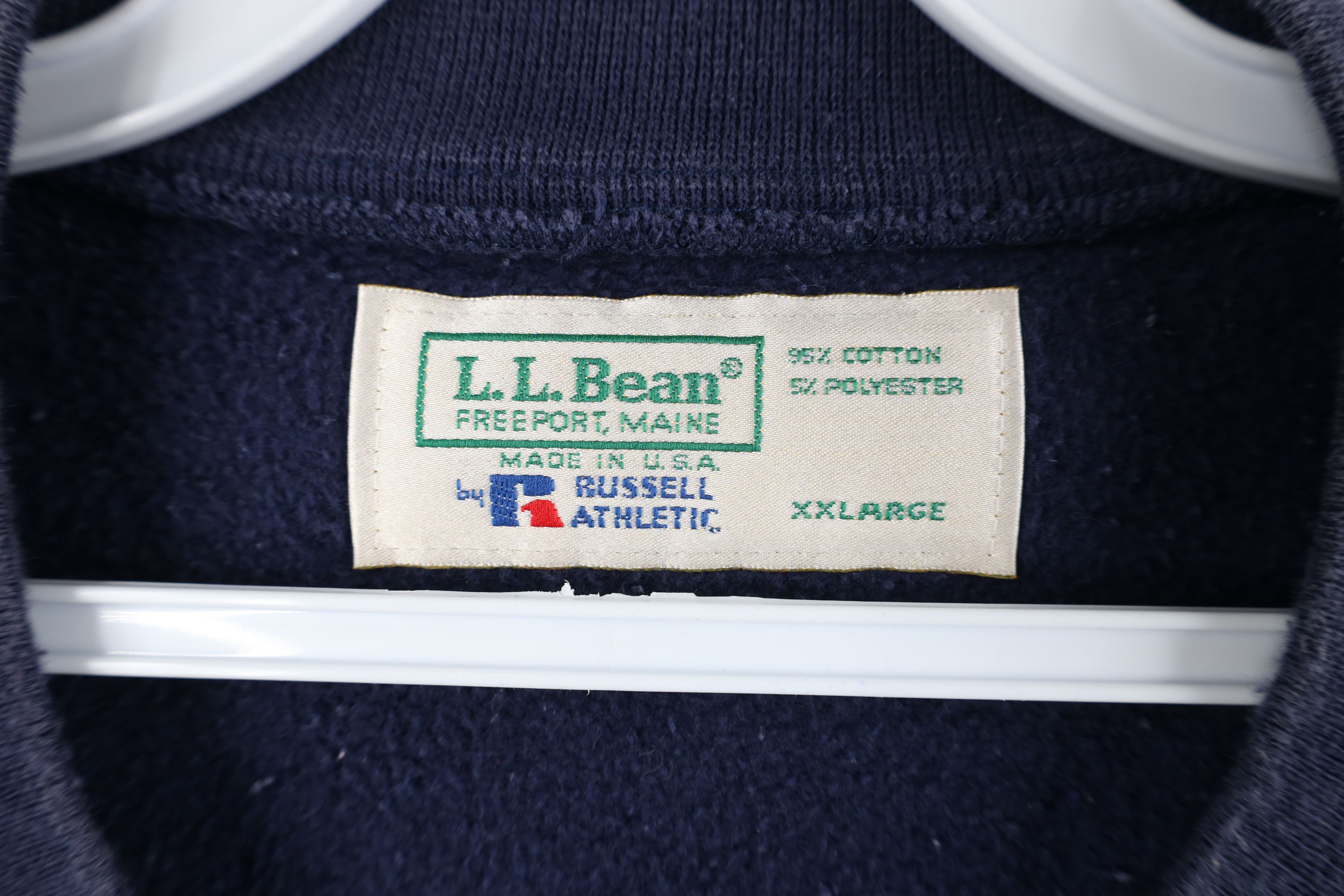 L.L. Bean Vintage 90s LL Bean x Russell Athletic Henley Sweatshirt USA Size US XXL / EU 58 / 5 - 5 Thumbnail