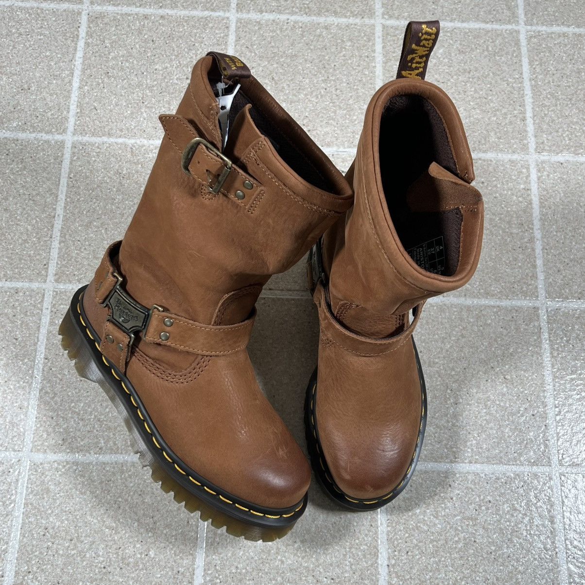 Dr. Martens Dr Martens Aniston HI Tumble Nubuck Biker Boots Desert Brown Size US 6 / IT 36 - 1 Thumbnail