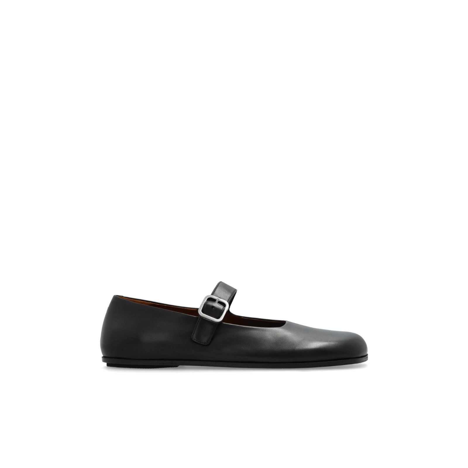 MARSELL Black Leather Ballerina Flats New And Authentic (Wom