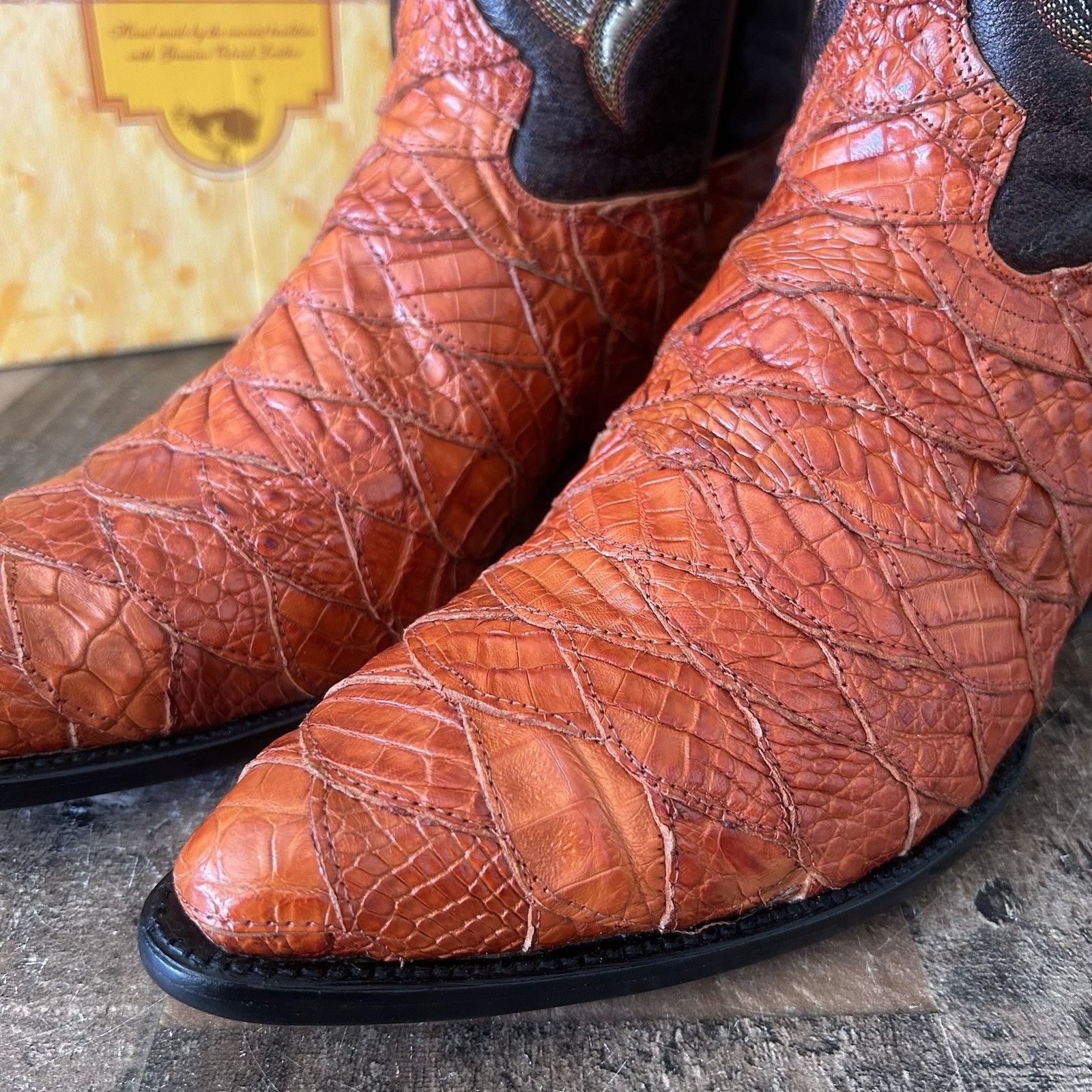Vintage El General Caiman Western Cowboy Boots Mens 11 Size US 11 / EU 44 - 11 Thumbnail