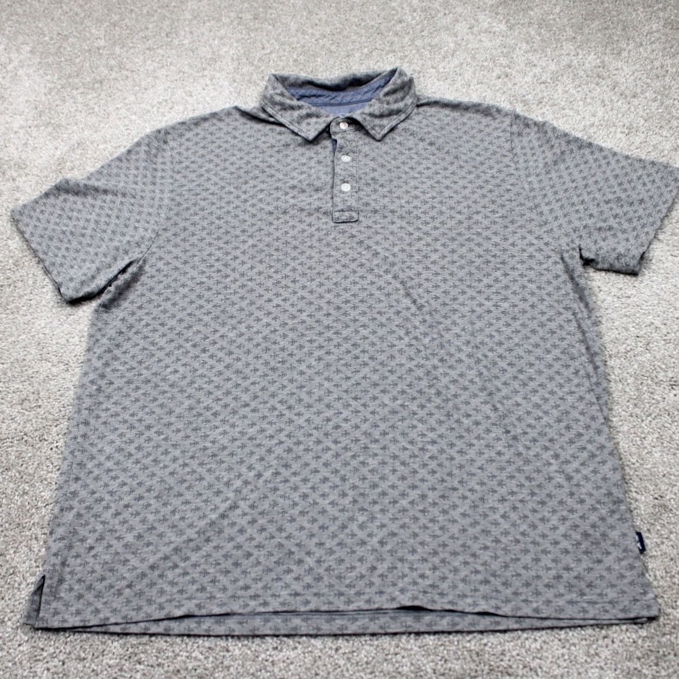 Vineyard Vines Vineyard Vines Edgartown Polo Shirt Mens Medium Gray Fish All Over Print S/S Size US S / EU 44-46 / 1 - 2 Thumbnail