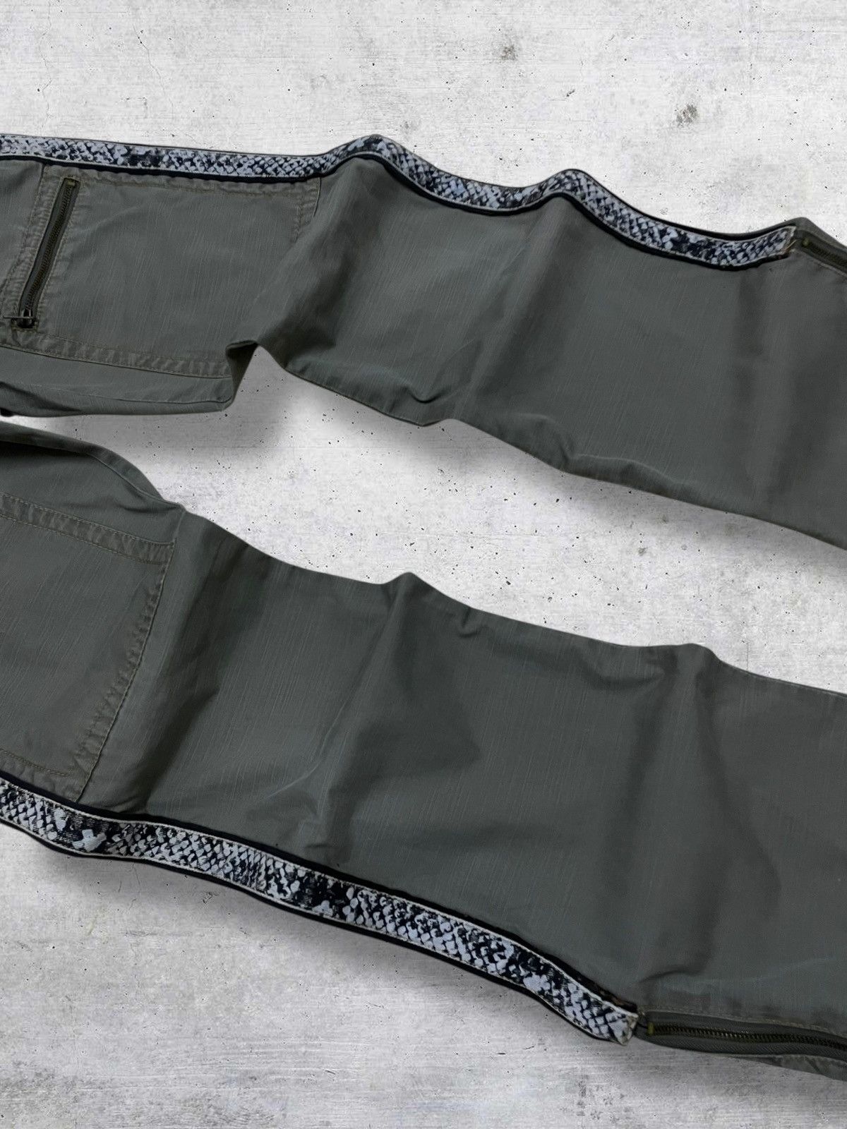 Japanese Brand ICON 1990S JAPAN DESIGNERI BUSHPANT SNAKE SIDETAPE LGB PANT Size US 30 / EU 46 - 5 Thumbnail
