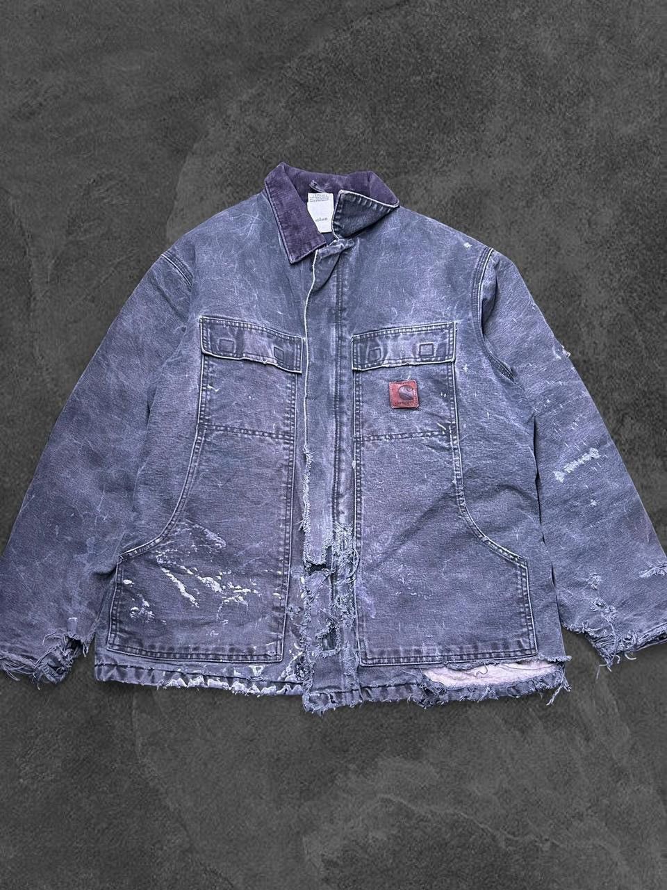 Carhartt Vintage carhartt workwear chore jacket insane distressing Size US L / EU 52-54 / 3 - 1 Thumbnail