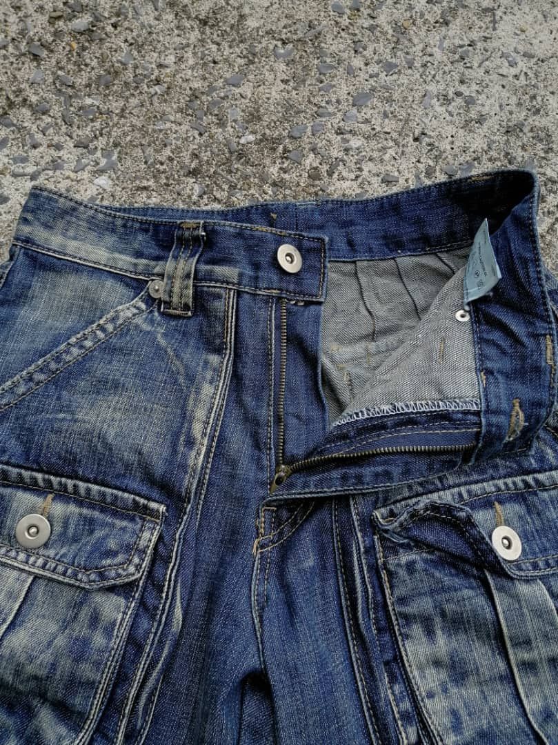 Japanese Brand Ingalls Multipockets Cargo Denim Jeans Size US 26 / EU 42 - 4 Thumbnail