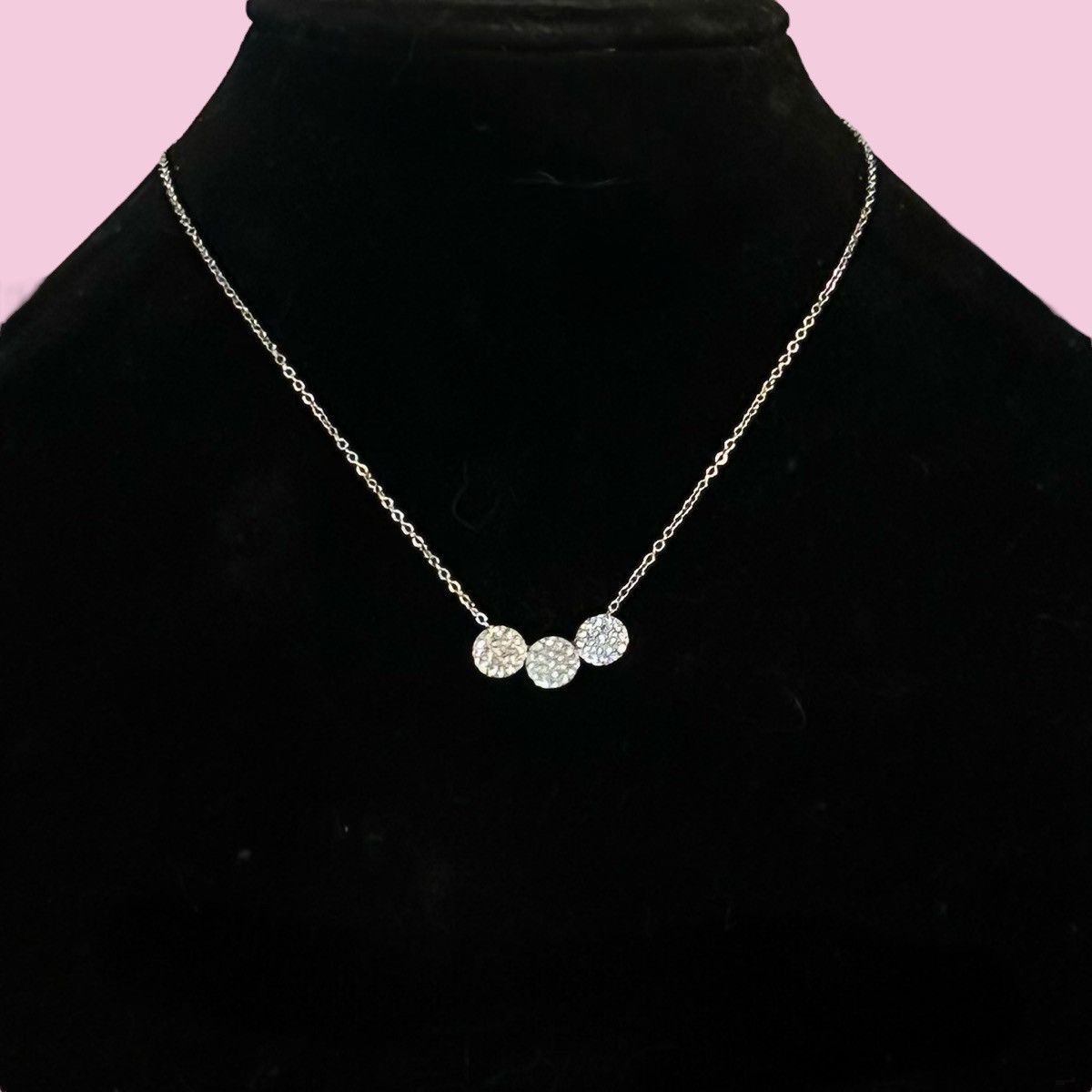 Other NY Collection silver tone paved sliding charms necklace Size ONE SIZE - 1 Thumbnail