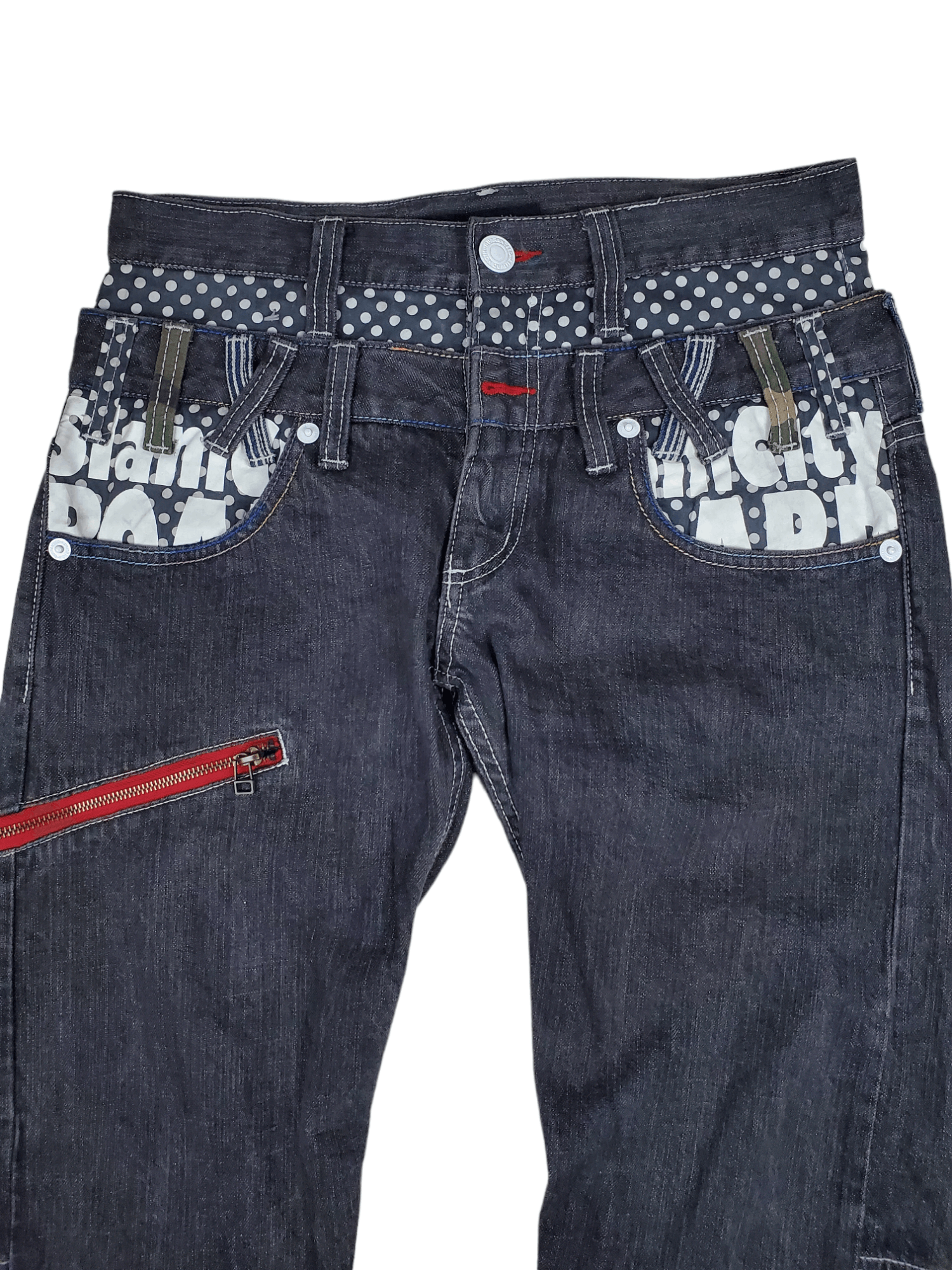 Vintage 🔥Vintage Denim Double Waist Slam City Board 🔥 Size US 31 - 5 Thumbnail