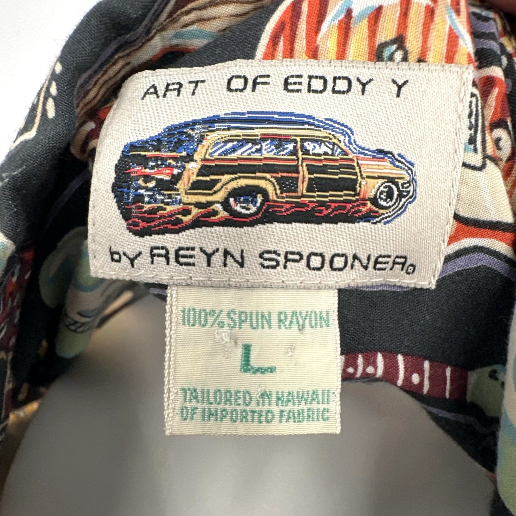 Reyn Spooner Reyn Spooner Art Of Eddy Y Shirt Mens Large Black Guitar Hawaiian Short Sleeve Shirt Mens L Black Guitar Hawaiian Short Sleeve Mens Size US L / EU 52-54 / 3 - 4 Thumbnail