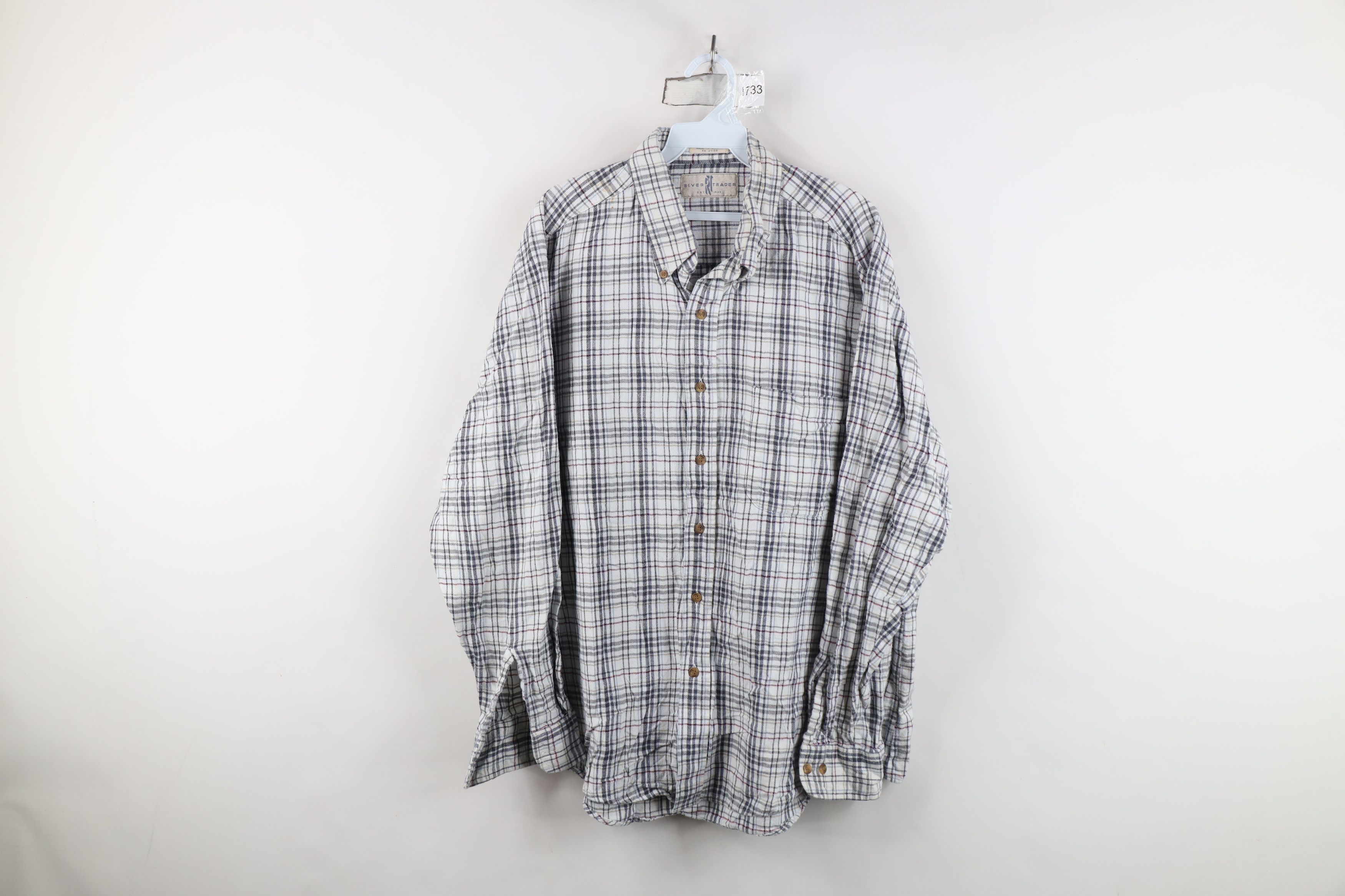 Vintage Vintage 90s Streetwear Flannel Collared Button Down Shirt Size US XL / EU 56 / 4 - 1 Thumbnail