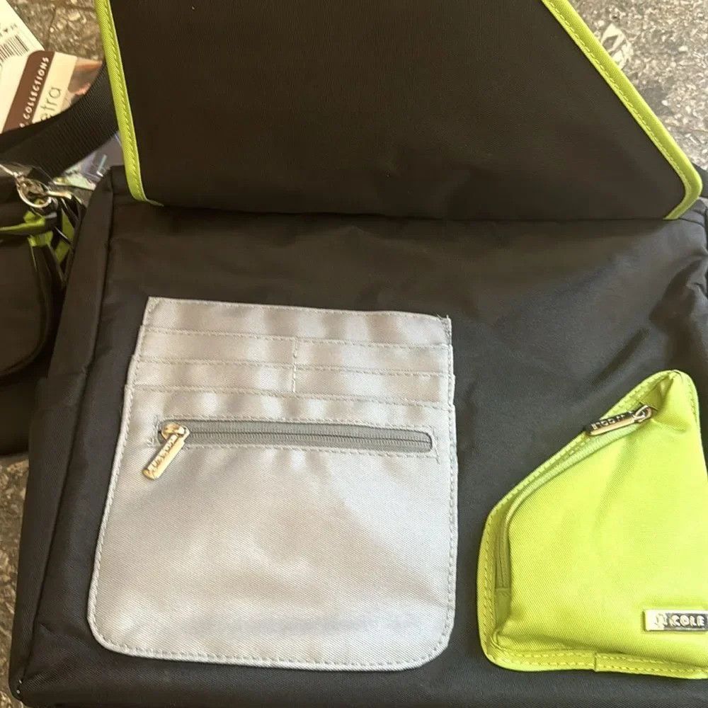Other JJ Cole black/lime/gray pattern multi compartment adjustabl Size ONE SIZE - 3 Thumbnail
