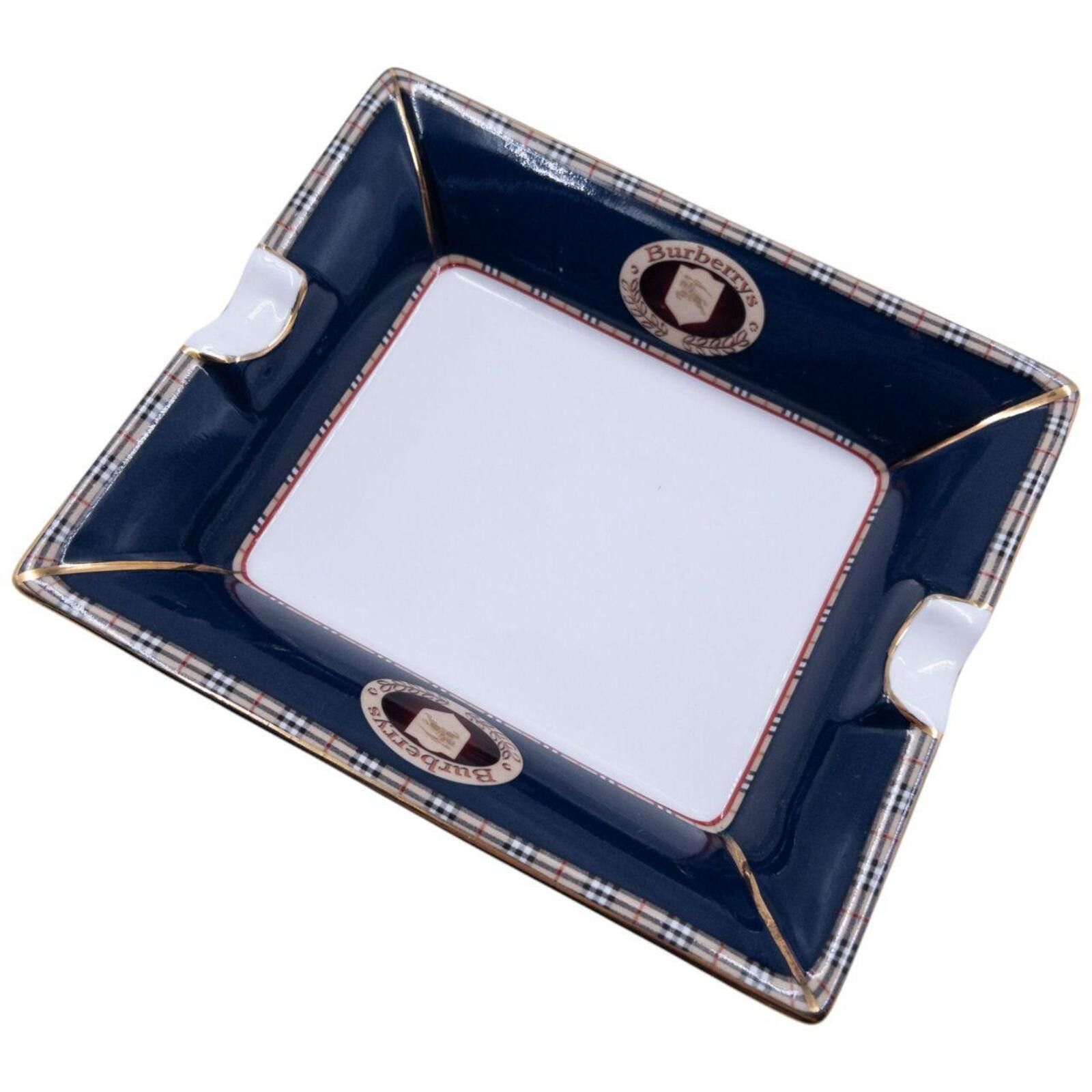 Burberry Vintage 90s Burberry Nova Check Fine Bone China Ashtray Size ONE SIZE - 8 Thumbnail