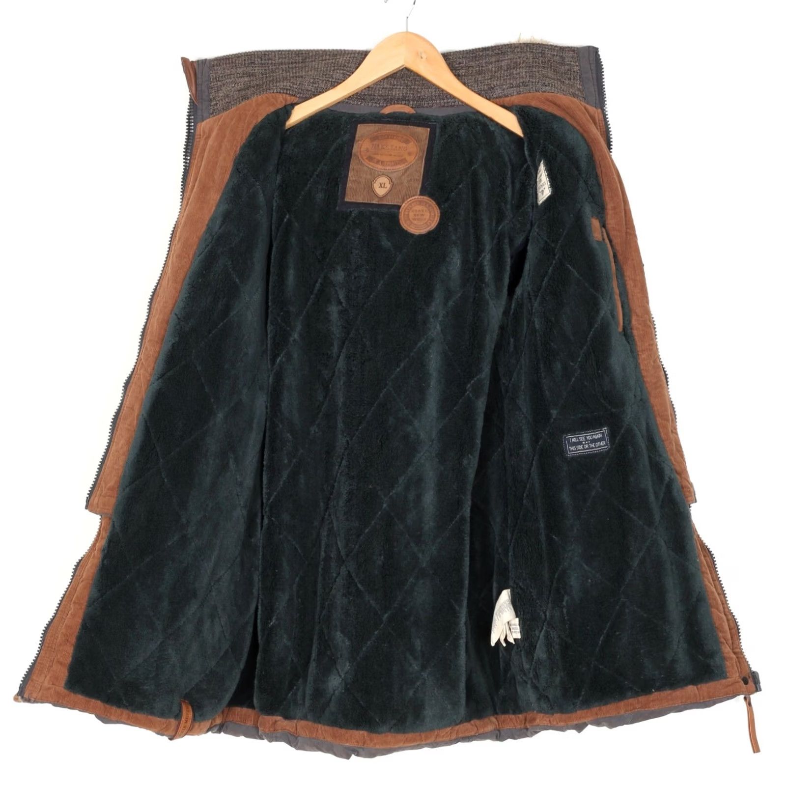 Vintage NAKETANO Fur Hooded Parka Jacket Women XL Grey MJ5243 Size XL / US 12-14 / IT 48-50 - 4 Thumbnail