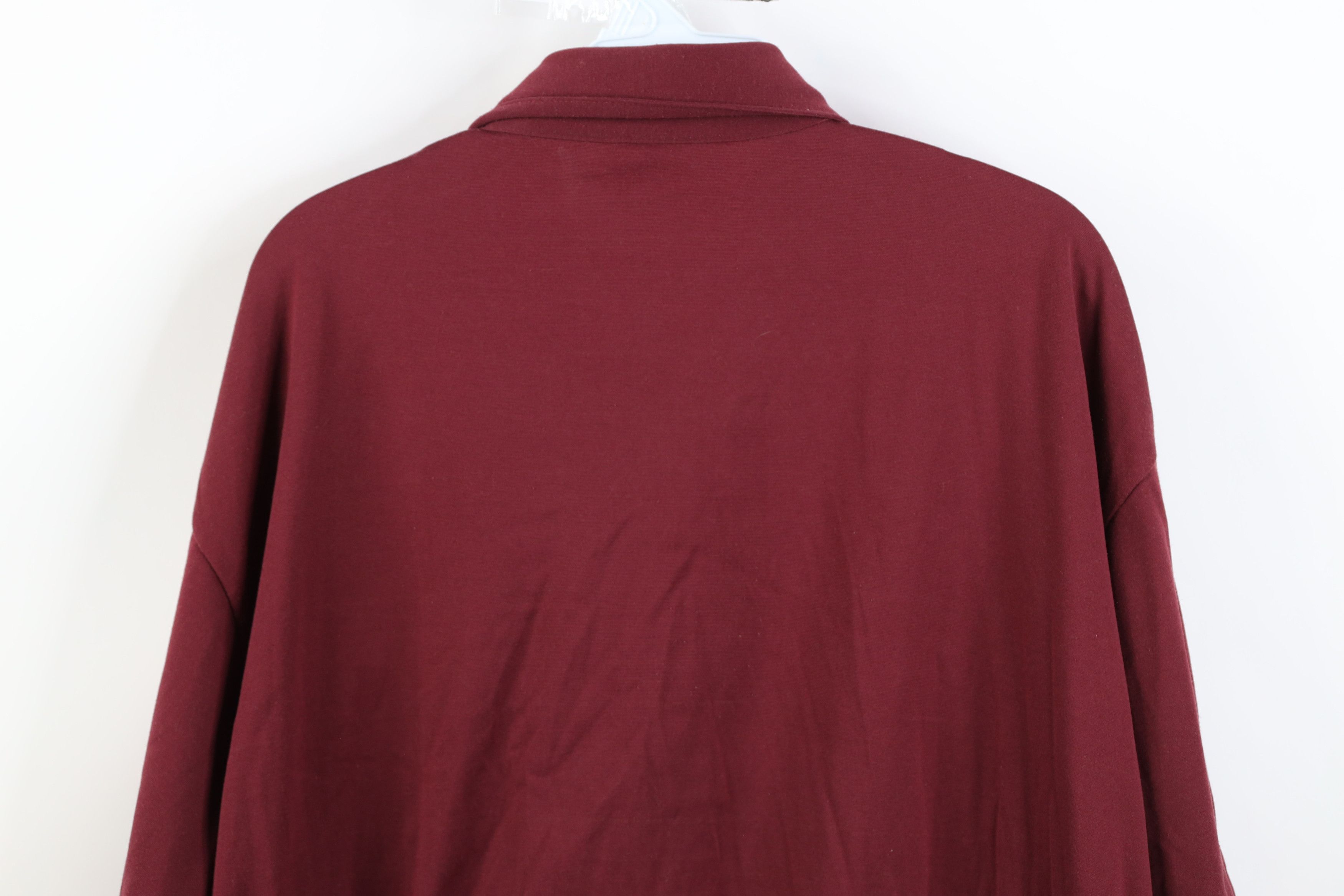 Vintage Vintage 90s Streetwear Knit Pullover Polo Shirt Burgundy Mob Size US XL / EU 56 / 4 - 13 Thumbnail