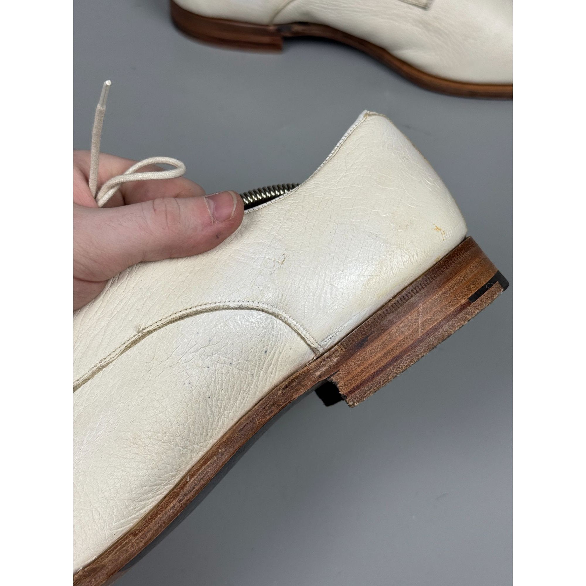 Church's Church’s White Leather Derby Shoes (Y1170) Size US 10.5 / EU 43-44 - 10 Thumbnail