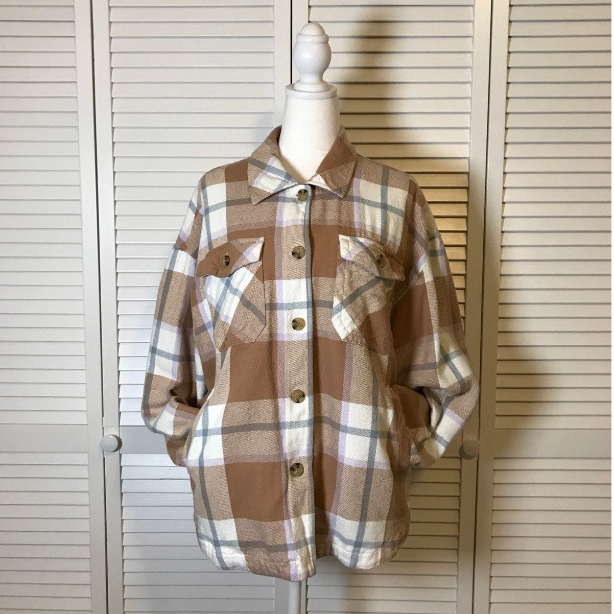 Aeropostale Aeropostale Plaid Flannel Collared Long Sleeve Shacket XL Size XL / US 12-14 / IT 48-50 - 8 Thumbnail