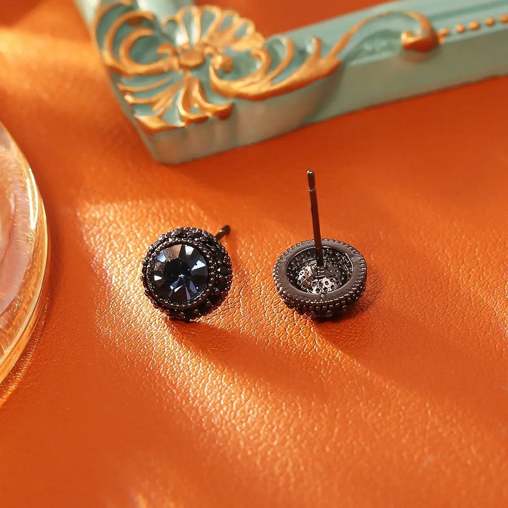 Jewelry Silver Sparkly Geometric Copper Ear Studs Size ONE SIZE - 1 Thumbnail