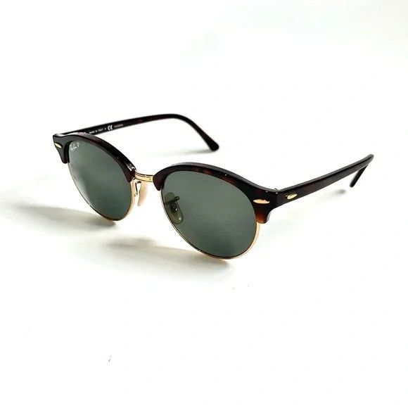 image of Rayban Ray-Ban Clubround Classic Tortoiseshell Sunglasses in Polished Red Havana, Women's