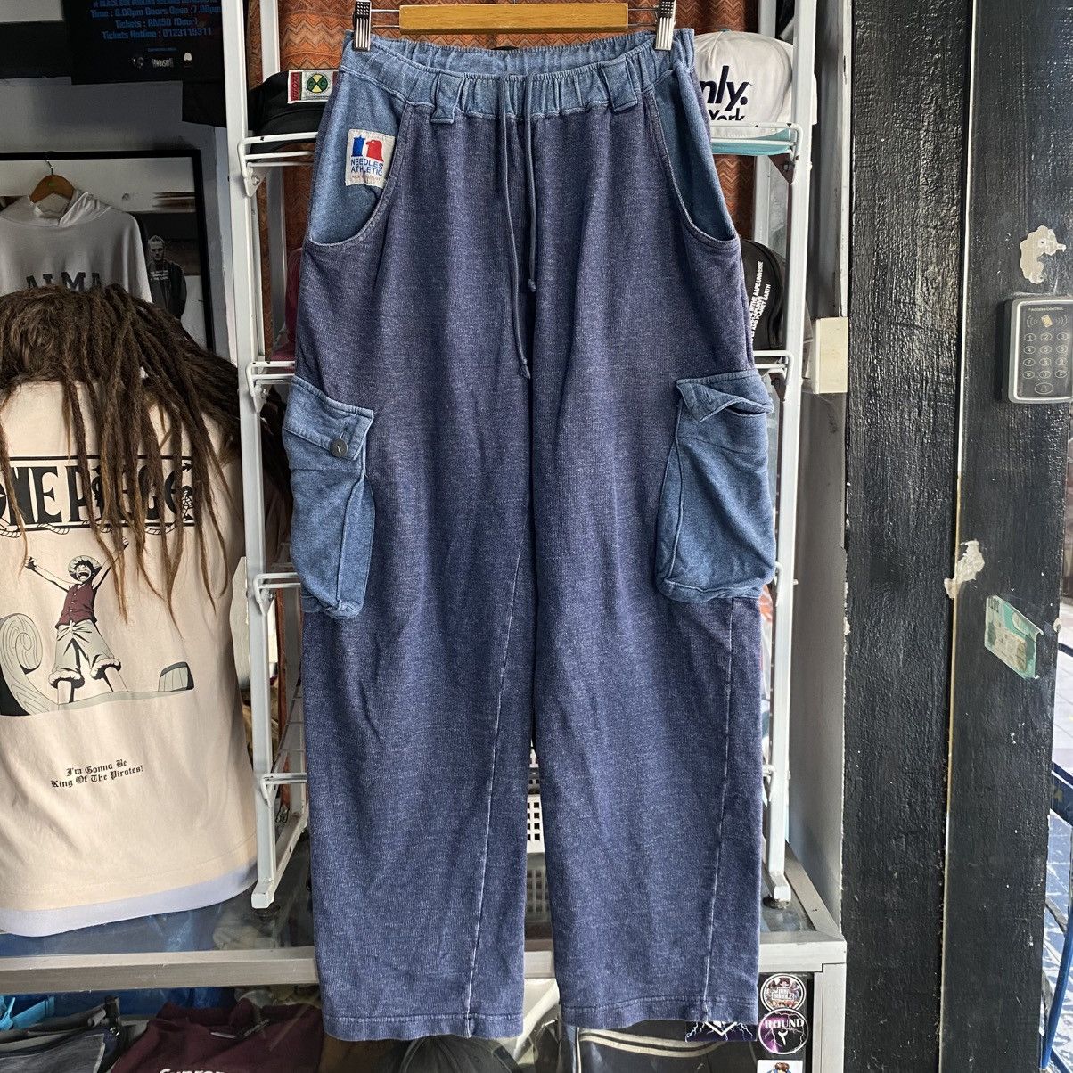 Needles Needles H.D. BDU SweatPants Denim Patchwork Drawstring Blue Size US 32 / EU 48 - 1 Thumbnail