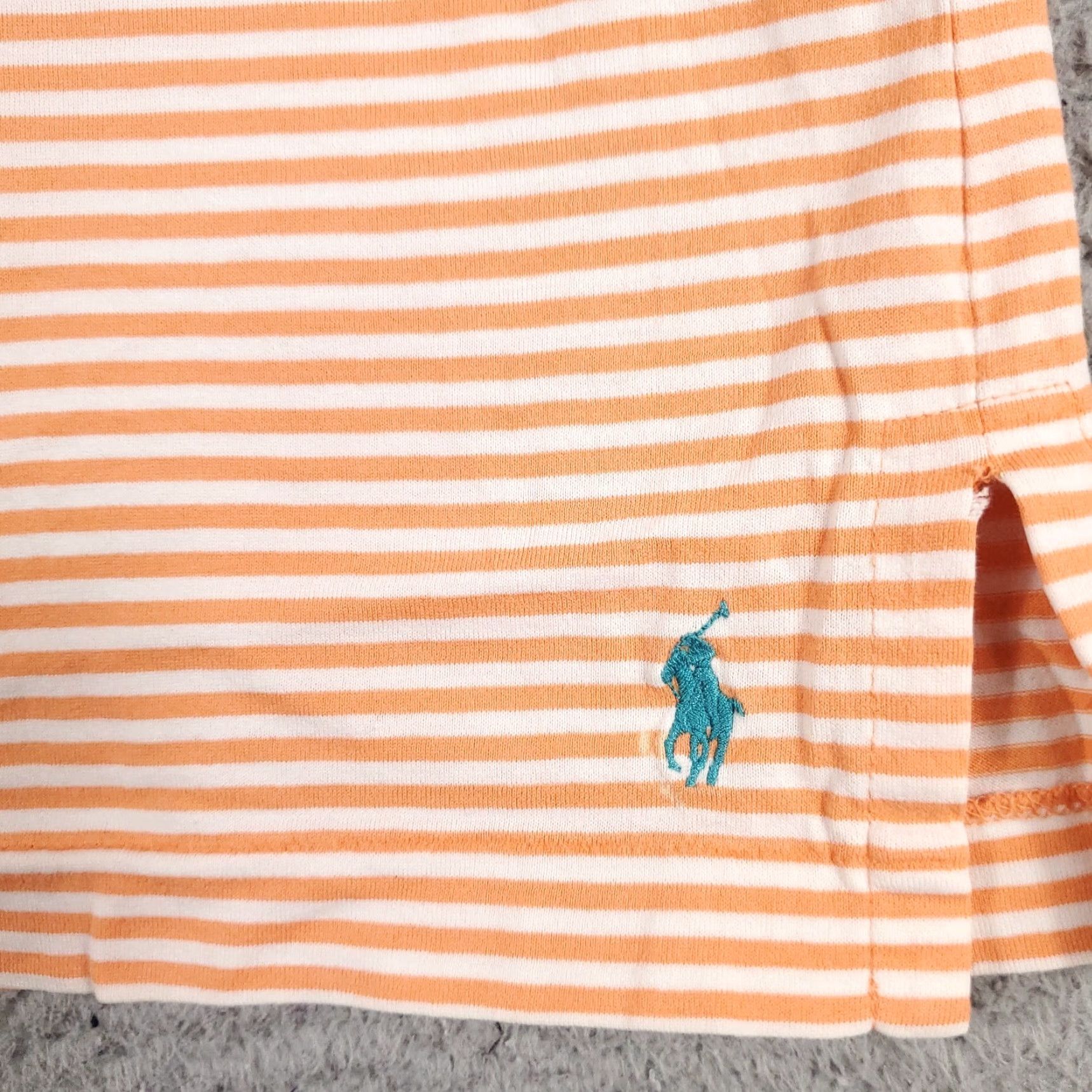 Ralph Lauren Ralph Lauren Polo Shirt Mens XL Orange Striped Casual Short Sleeve Size US XL / EU 56 / 4 - 3 Thumbnail