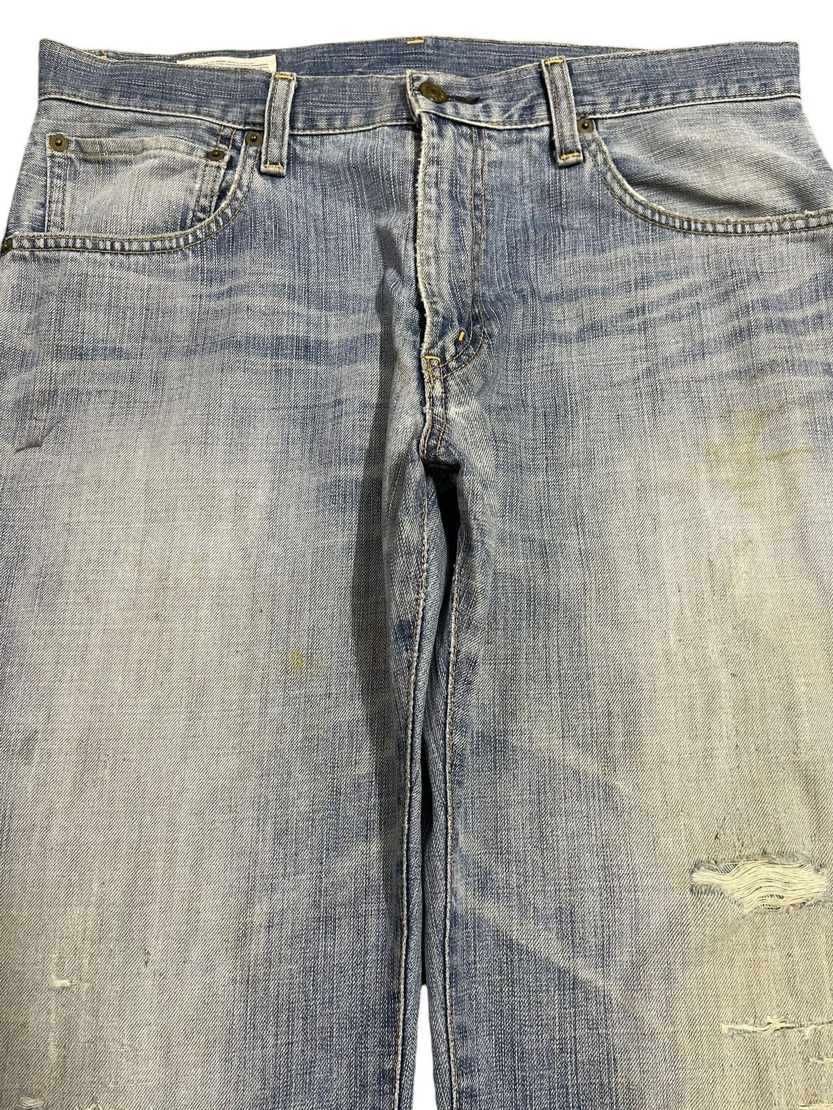 Edwin Vintage Edwin 503z Blue Faded Wash Distressed Baggy Jeans Size US 35 - 3 Thumbnail