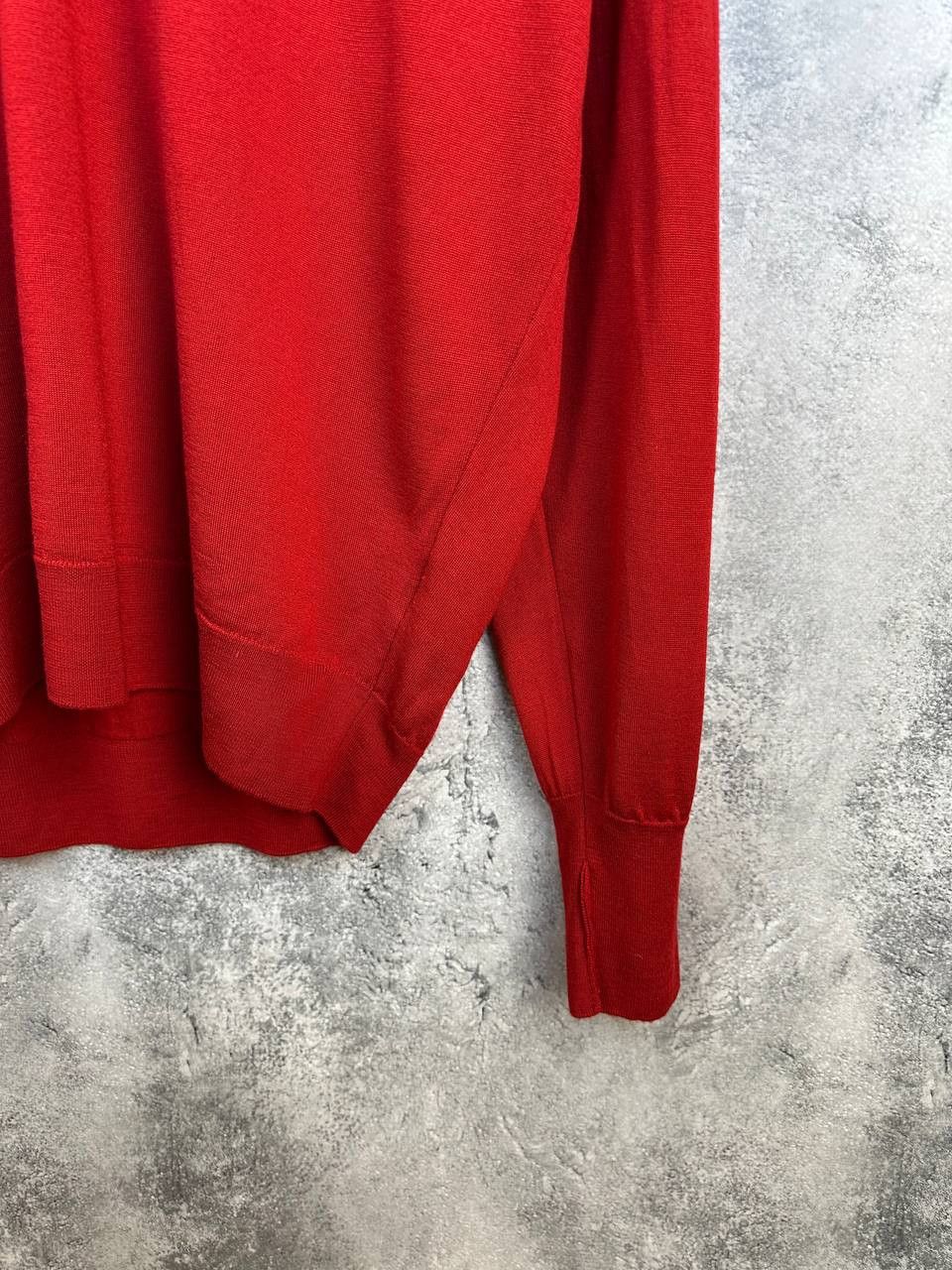 John Smedley John Smedley Merino Wool Sweater Red V-Neck Jumper Size US XXL / EU 58 / 5 - 8 Thumbnail