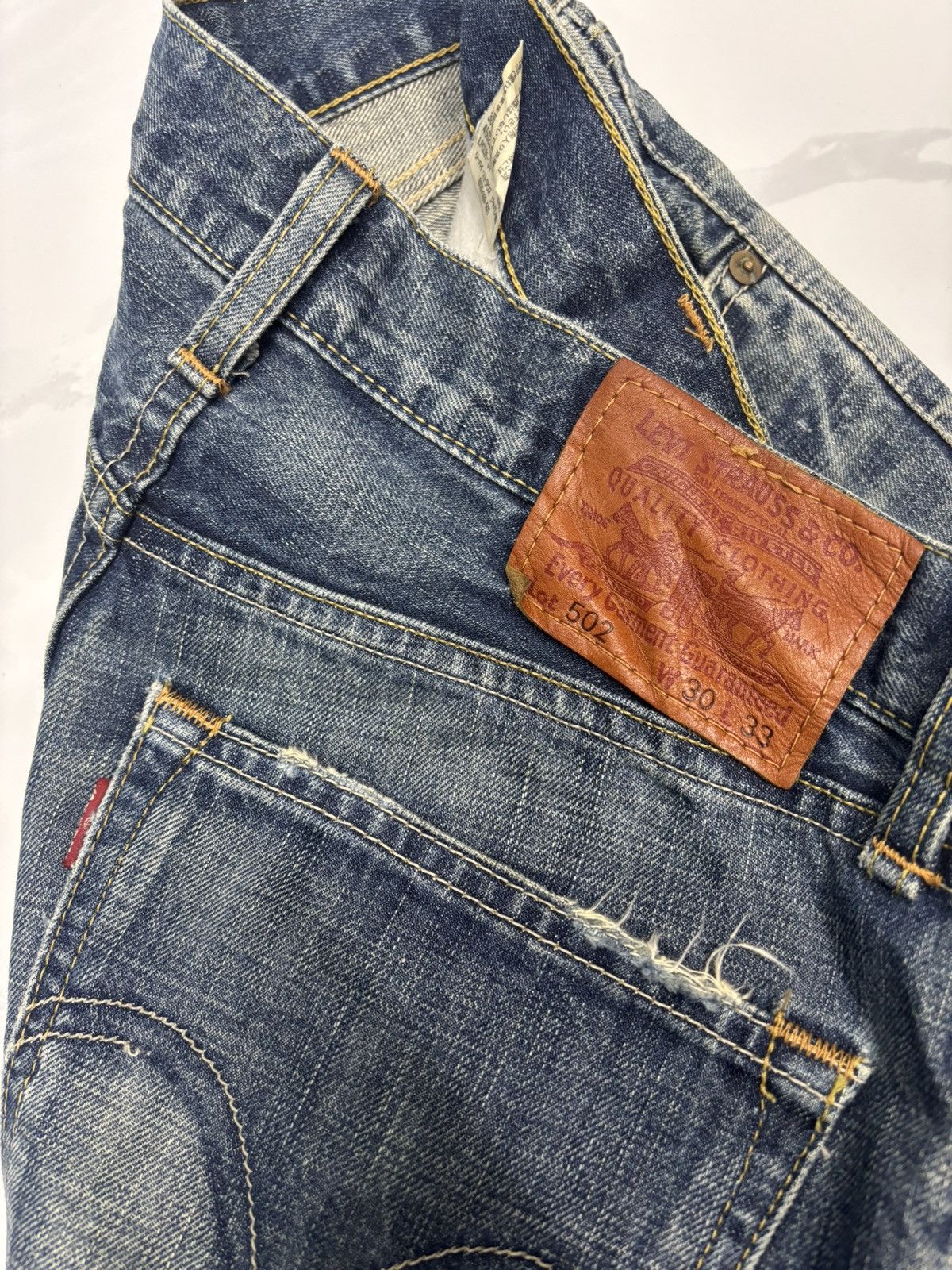 Kapital 🔥LEVIS 502 CLAWMARK DISTRESSED DENIM JEANS Size US 30 / EU 46 - 10 Thumbnail