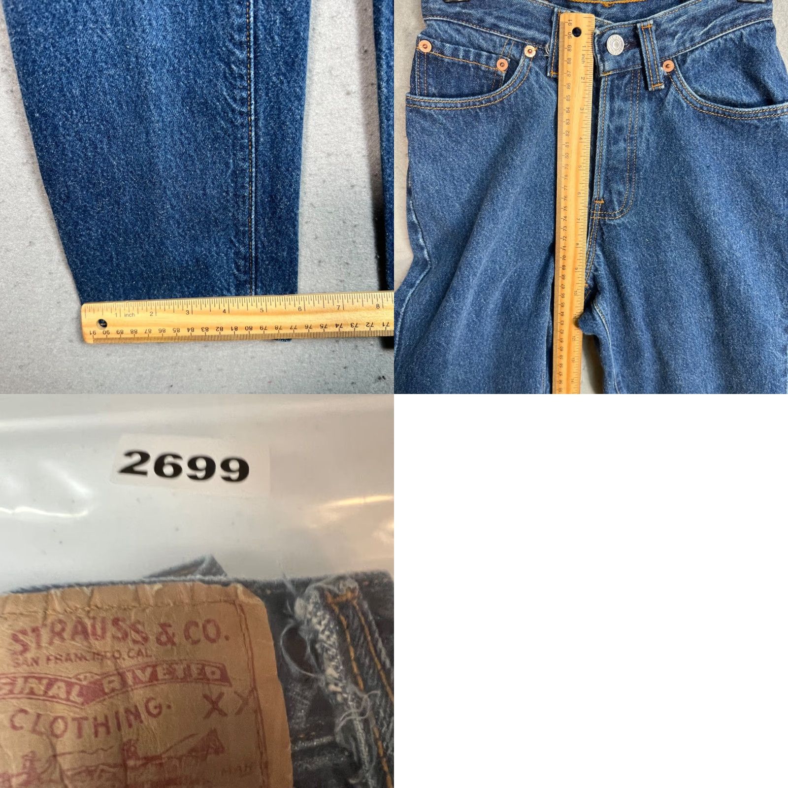 Levi's VINTAGE Levis Womens Size 1 High-Waisted Blue Denim Jeans Measures 22 x 29 Size 25" / US 0 / IT 36 - 8 Thumbnail