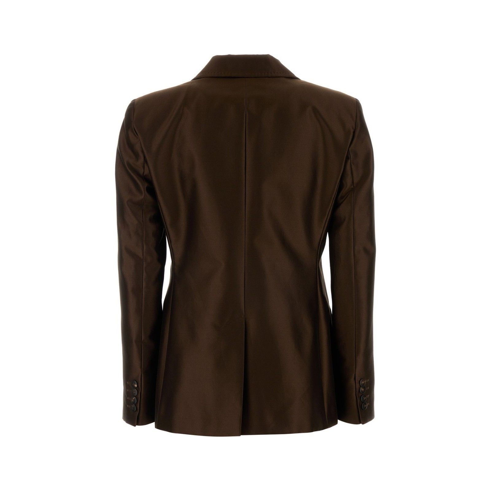 Max Mara MAX MARA Peccati Chocolate Taffeta Blazer New & Authentic (W Size S / US 4 / IT 40 - 2 Thumbnail