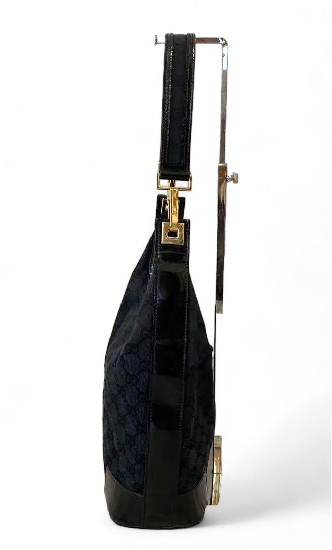 Gucci Gucci - Canvas Leather Black Monogram Handbag One Shoulder Size ONE SIZE - 2 Thumbnail