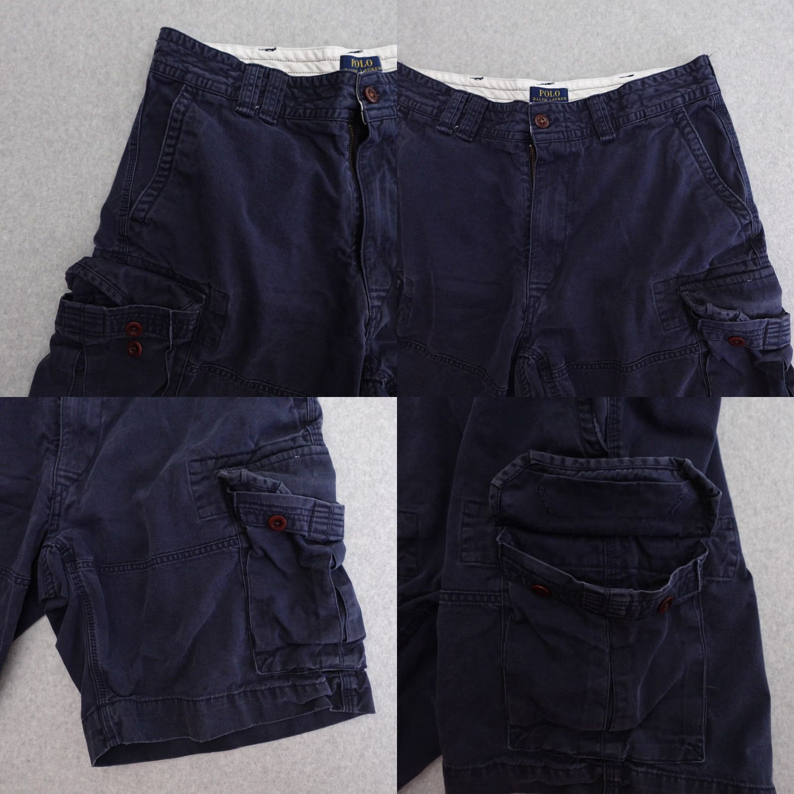 Polo Ralph Lauren VINTAGE Polo Ralph Lauren Shorts Adult Size 36 Cargo Navy Blue w Pockets Size US M / EU 48-50 / 2 - 8 Thumbnail