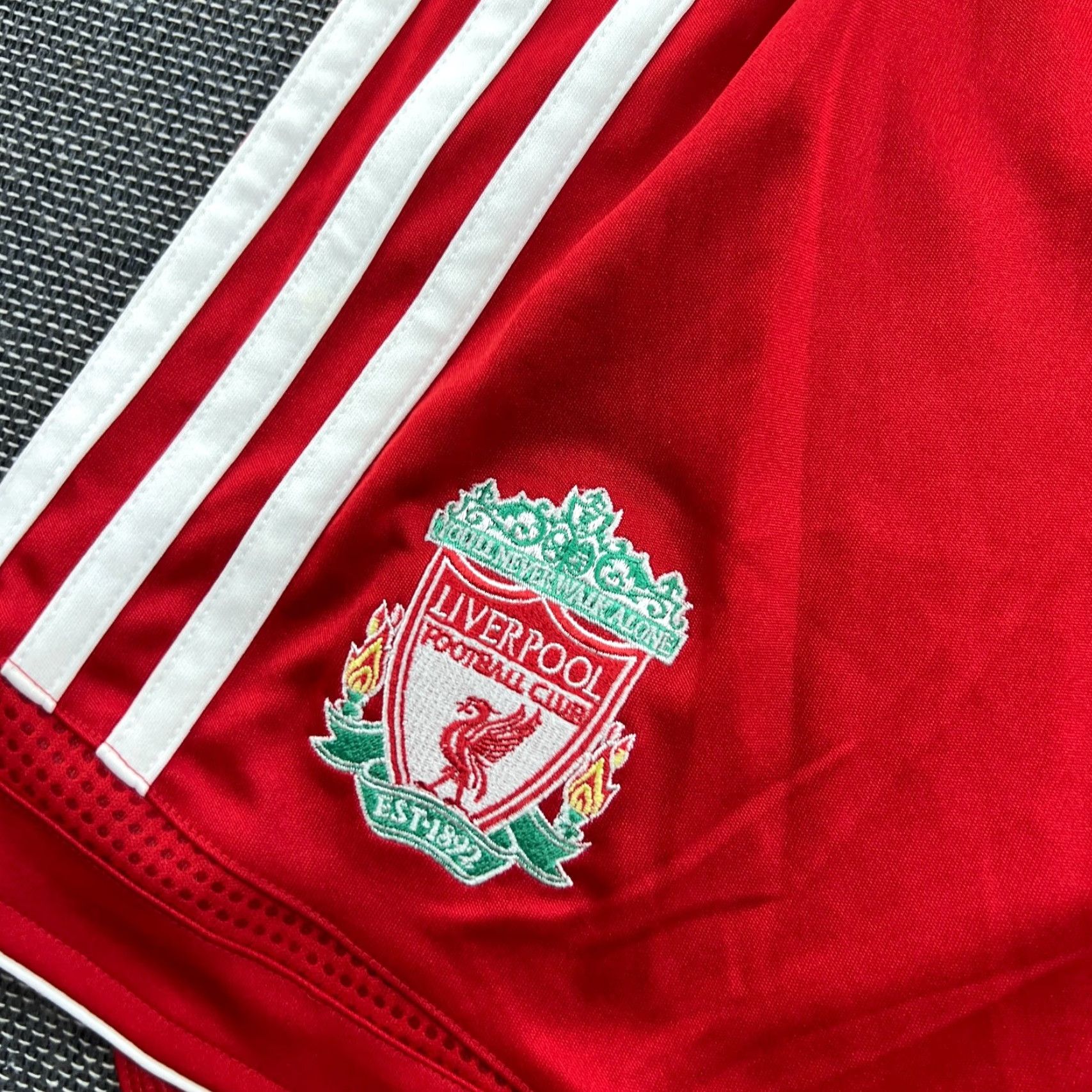 Adidas Adidas Liverpool Football Shorts Mens S Red Polyester Drawstring Quick Dry Soccer 2006 2007 2008 Twosided (if applicable) Size US 29 - 4 Thumbnail