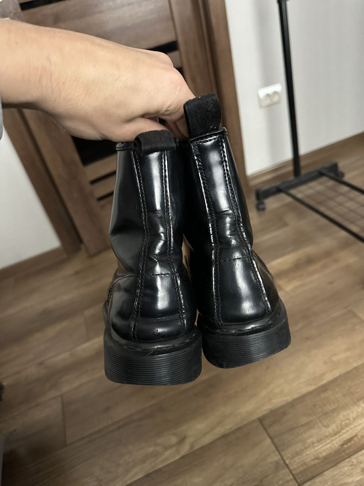 Dr. Martens Dr Martens Black Leather Boots High Top Size US 10 / EU 43 - 11 Thumbnail