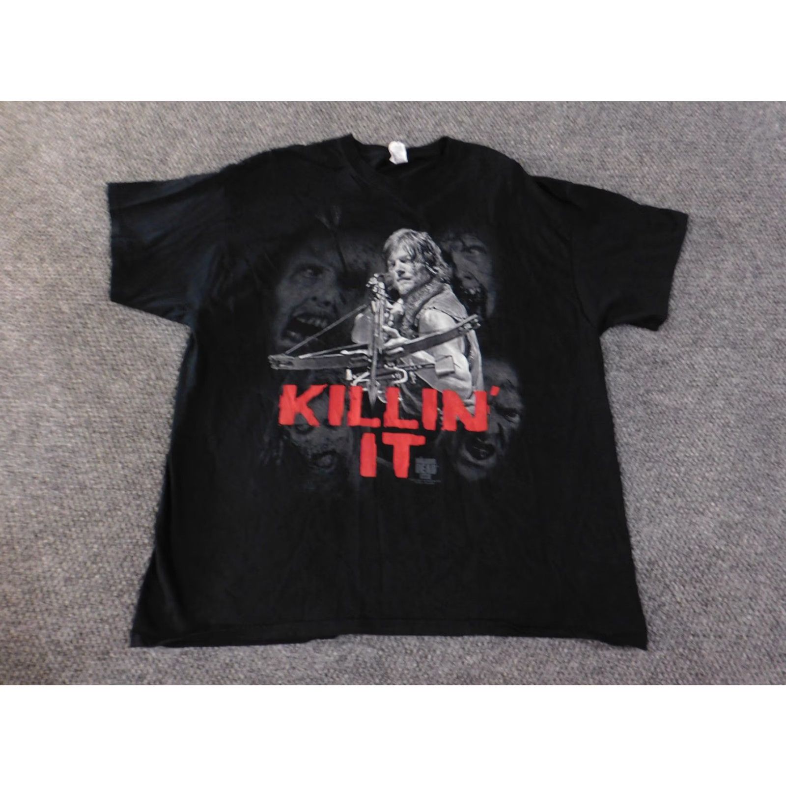 Jerzees the walking dead shirt mens 2XL black logo JERZEES T-Shirt Crew Neck Short Sleeve Horror AMC Zombie Size US XXL / EU 58 / 5 - 2 Thumbnail