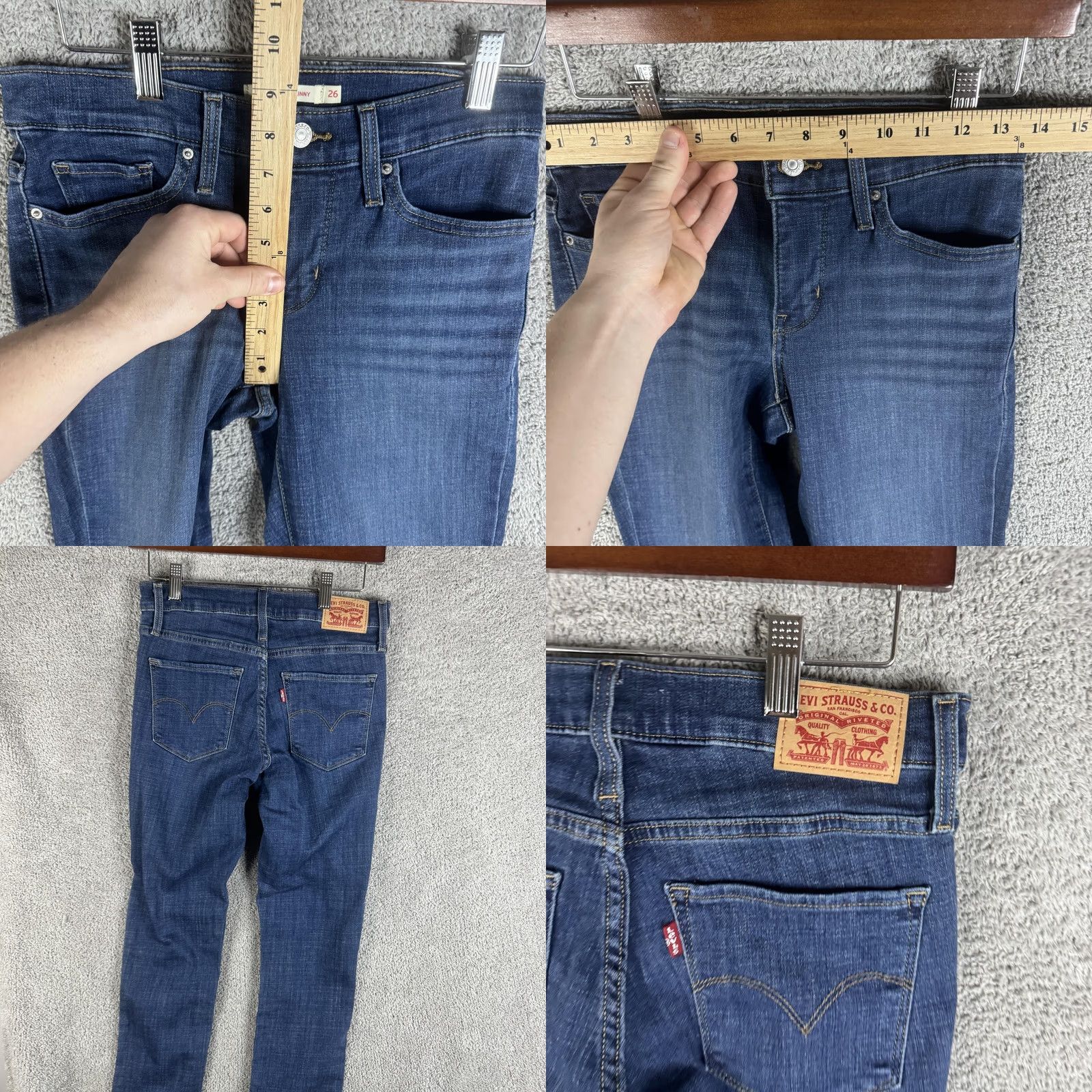 Levi's Levi's 311 Shaping Skinny Jeans Womens 26 Blue Medium Wash Mid Rise Stretch Size 26" / US 2 / IT 38 - 8 Thumbnail