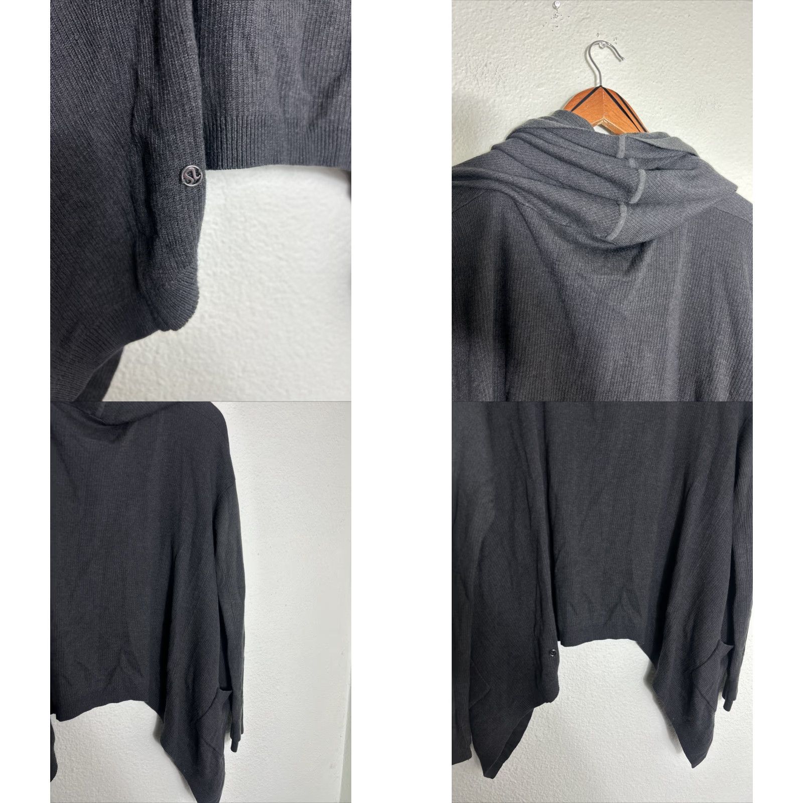 Lululemon Lululemon Cardigan Sweater Wrap Gray Long Sleeve Womens 8 Cashmere Blend Regular Fit Casual Winter Size M / US 6-8 / IT 42-44 - 9 Thumbnail