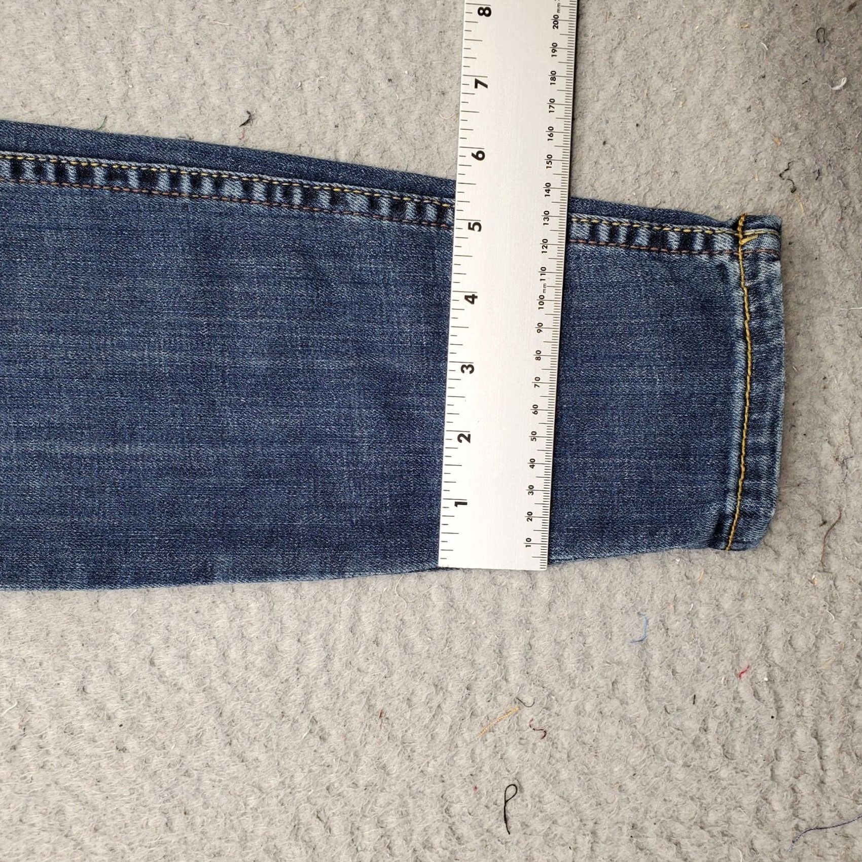 Bdg BDG Twig Ankle Jeans Womens 30 Blue Denim High Rise Stretch Whiskered Button Fly Jeans Women Size 30 Blue Skinny 5-Pocket Design Mens Size 30" / US 8 / IT 44 - 5 Thumbnail