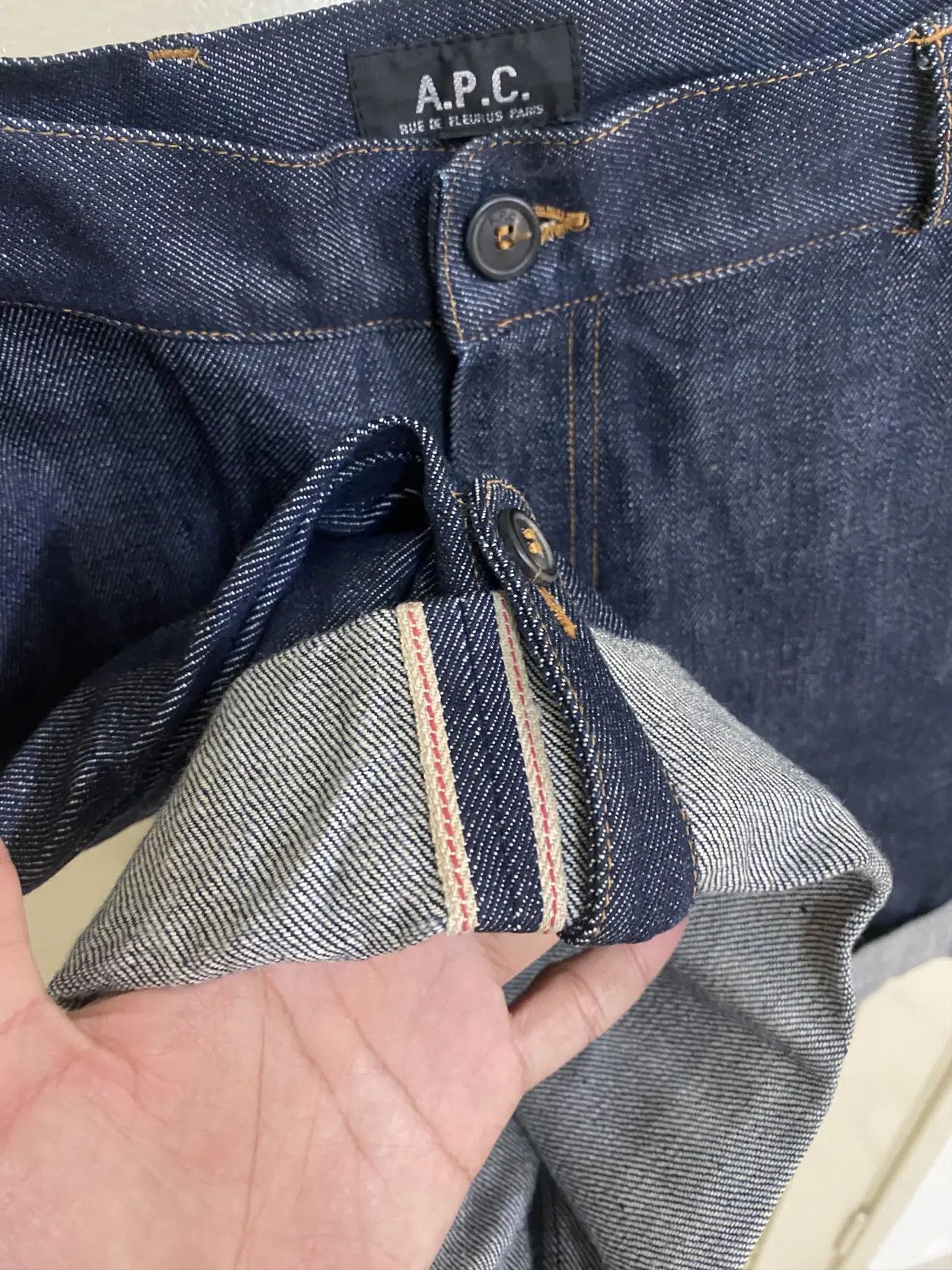 A.P.C. SS17 APC Selvedge Redline Short Rolled Up Denim Size US 30 / EU 46 - 7 Thumbnail