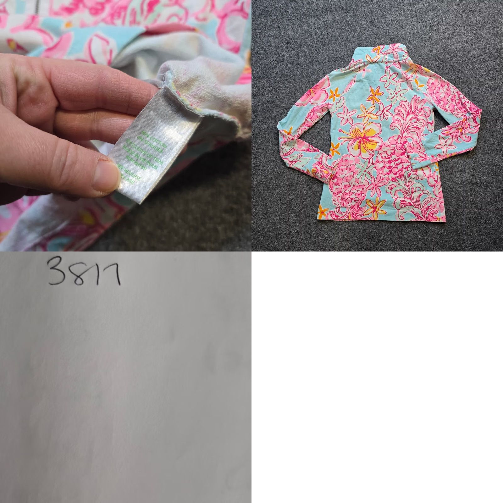 Lilly Pulitzer Lilly Pulitzer Top Womens XS Blue Lolita Breakwater Floral 1/4 Zip Popover Shirt Womens XS Blue Floral 1/4 Zip Popover Size XS / US 0-2 / IT 36-38 - 8 Thumbnail