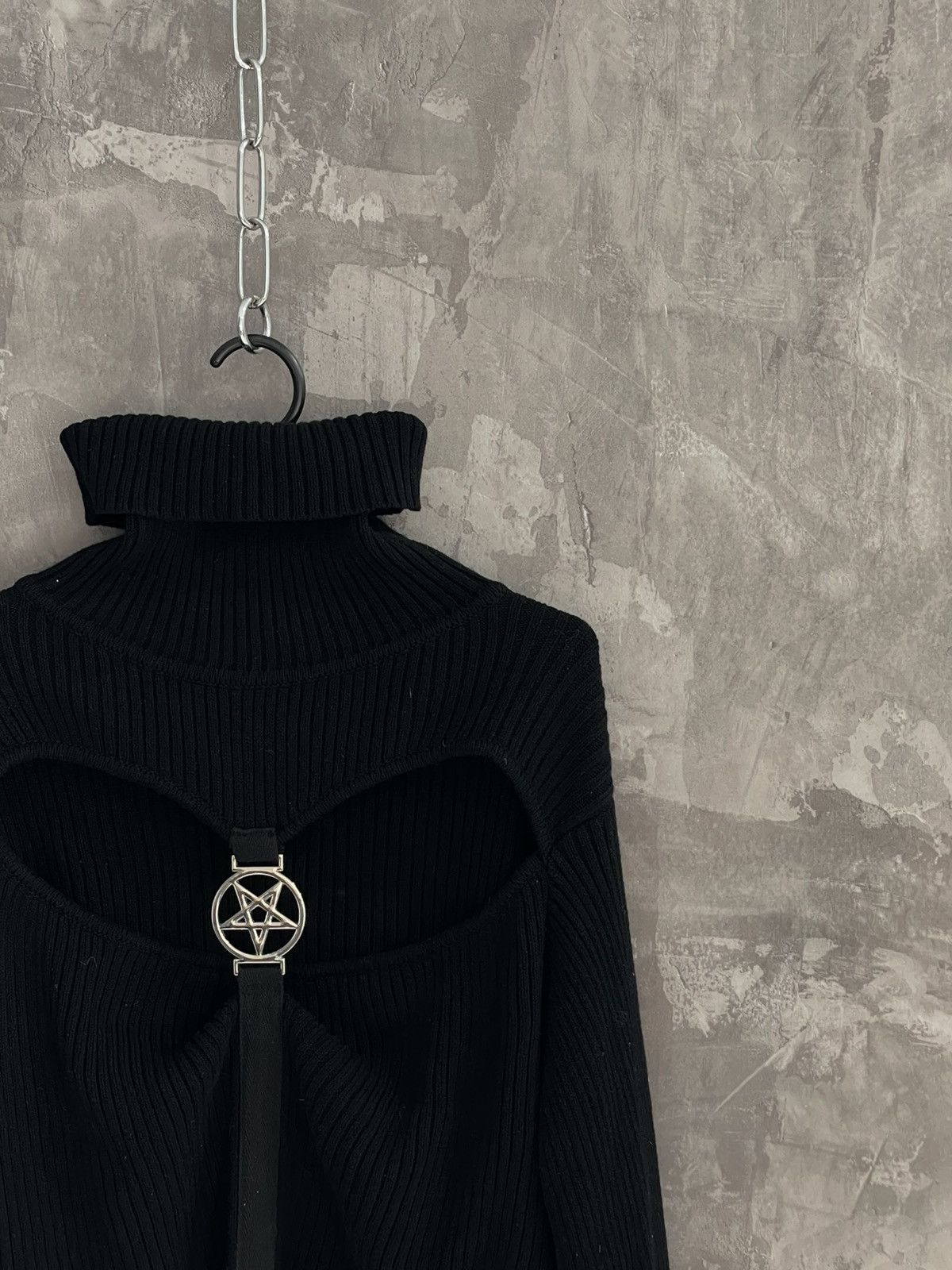 Hysteric Glamour Y2K Goth Style Avant Garde Killstar Turtleneck Sweater Size L / US 10 / IT 46 - 4 Thumbnail