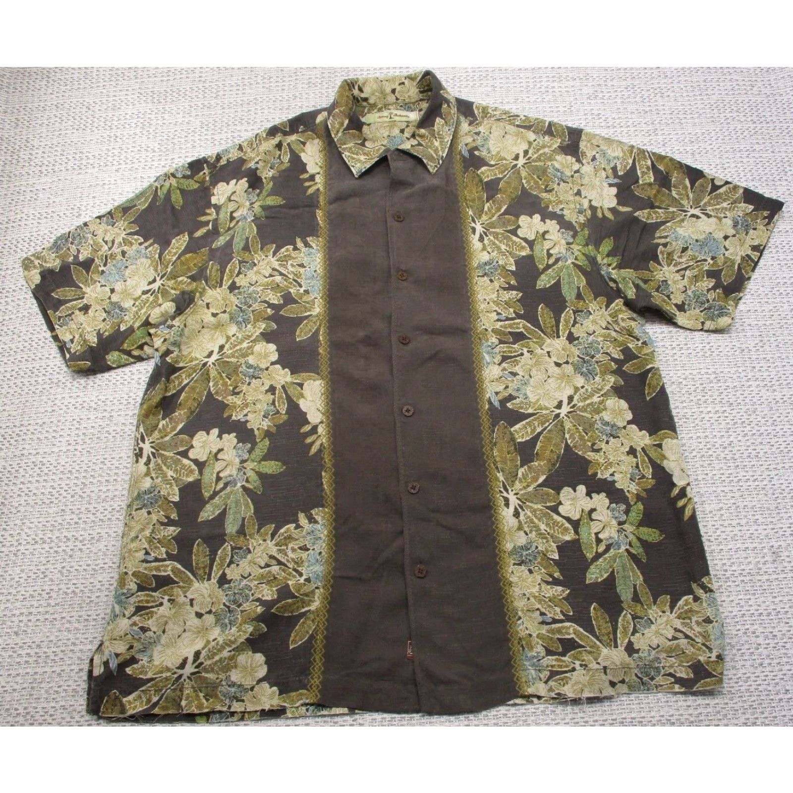 Tommy Bahama VINTAGE? No — Tommy Bahama Mens Hawaiian Shirt XL Short Sleeve Floral Button Up Silk Shirt Men Beach California 90s Retro Designer Nautical USA Size US XL / EU 56 / 4 - 2 Thumbnail