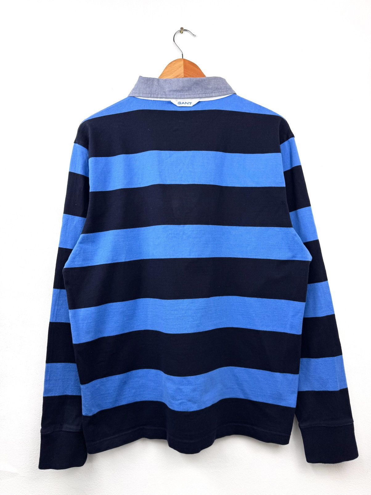Gant Gant Men Barstripe Long Sleeve Polo Shirt Navy Size XL Size US XL / EU 56 / 4 - 9 Thumbnail