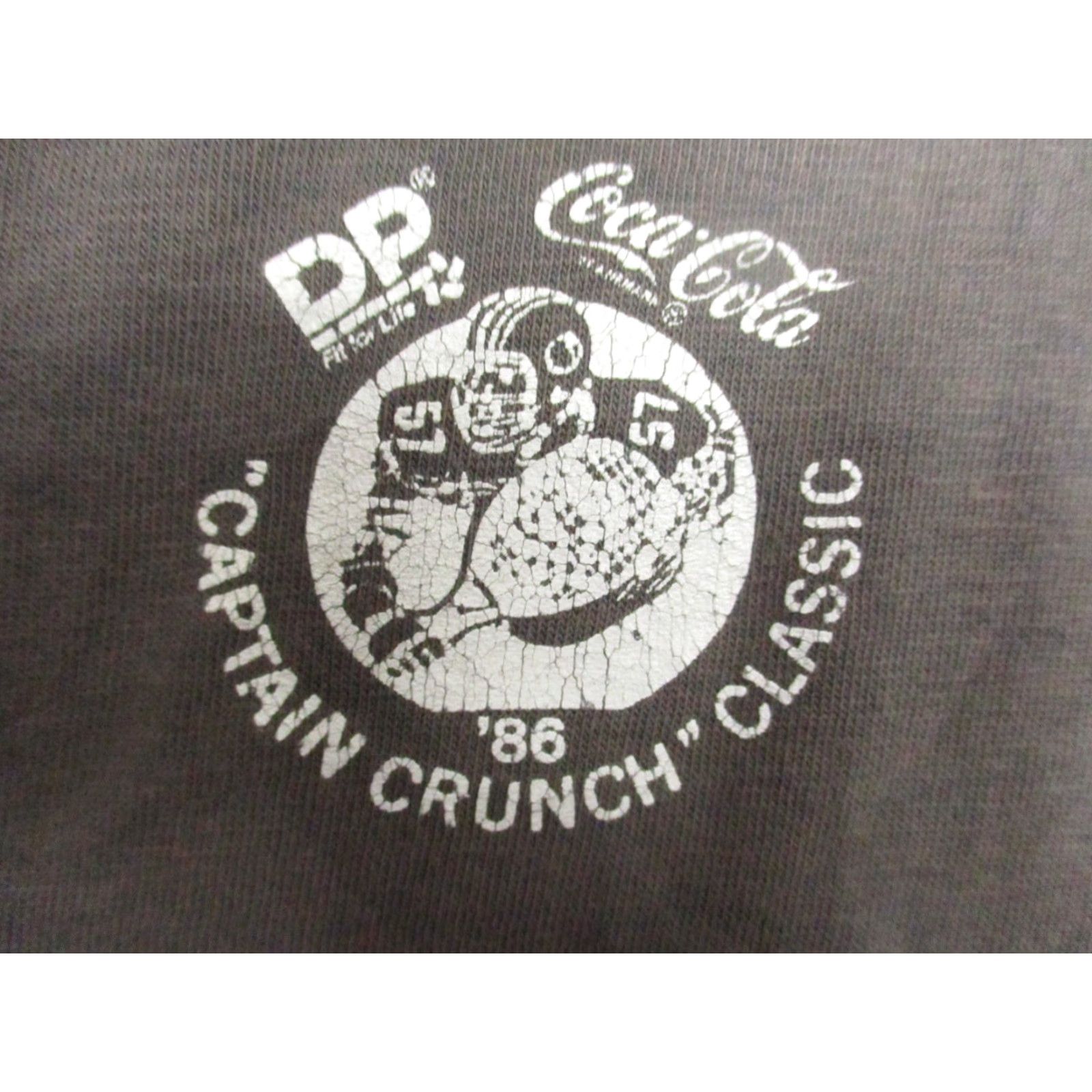 Anvil VINTAGE Anvil Shirt T-Shirt Mens L Gray USA Captain Crunch 86 80s 90s Logo Graphic Print Junior Cowboys Football Old School Wrestling Size US L / EU 52-54 / 3 - 2 Thumbnail