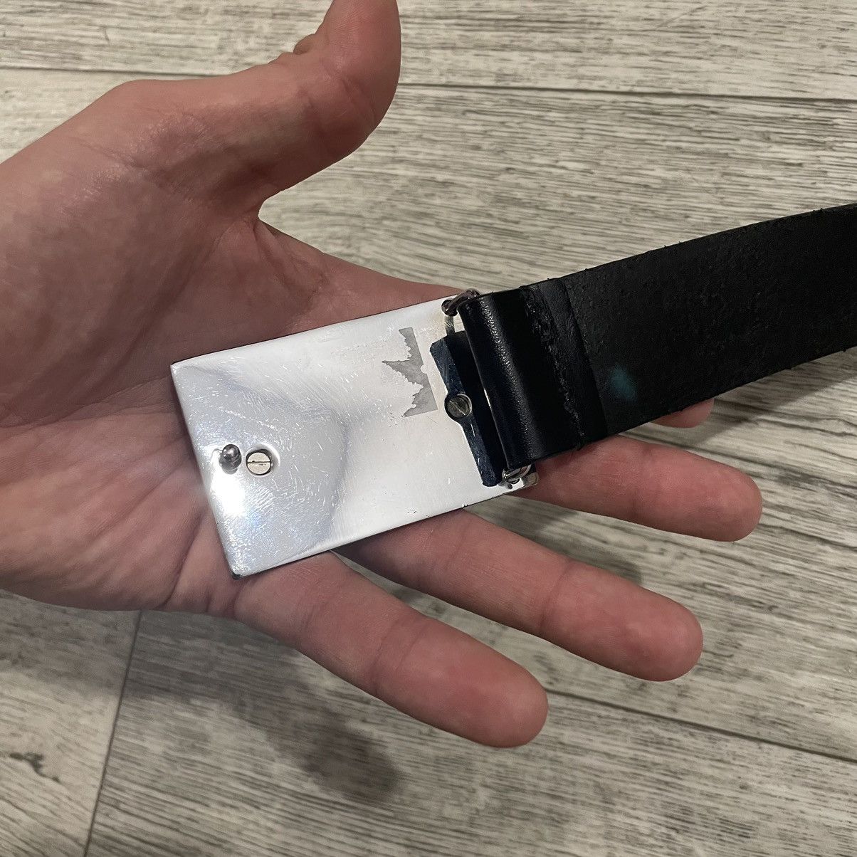 Dolce & Gabbana 💯 DOLCE & GABBANA Belt leather black chrome cyber gaultier Size ONE SIZE - 3 Thumbnail