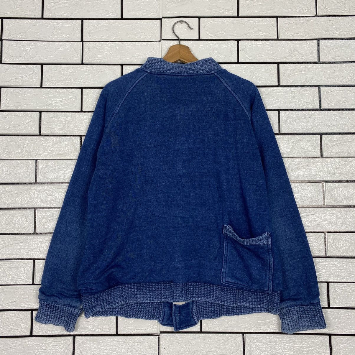 Blue Blue Japan 📌Vintage Zipper Sweater Blanket Denim Blue Trick Size US M / EU 48-50 / 2 - 9 Thumbnail
