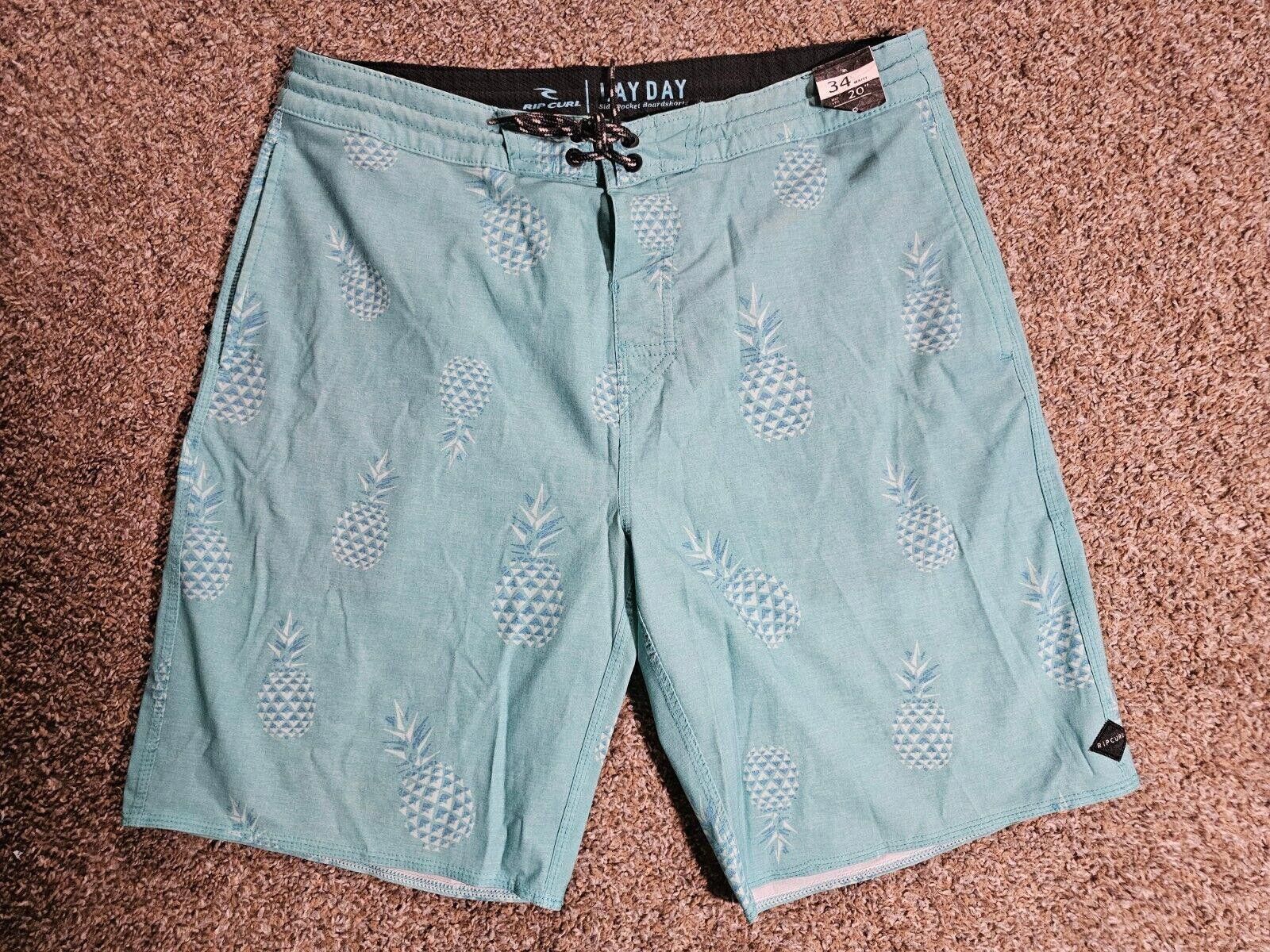 Rip Curl Rip Curl Lay Day Board Shorts 34 Blue Pineapple Swim NWT Size US 32 / EU 48 - 1 Thumbnail