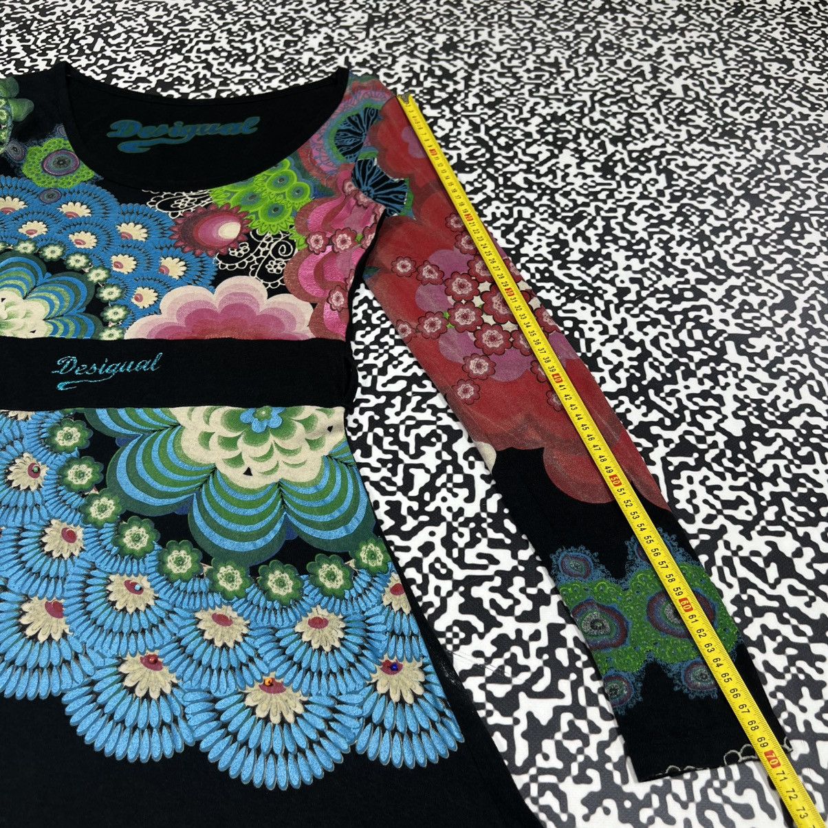Desigual Vintage Y2K Desigual Floral Abstract Retro Style Midi Dress Size M / US 6-8 / IT 42-44 - 21 Thumbnail