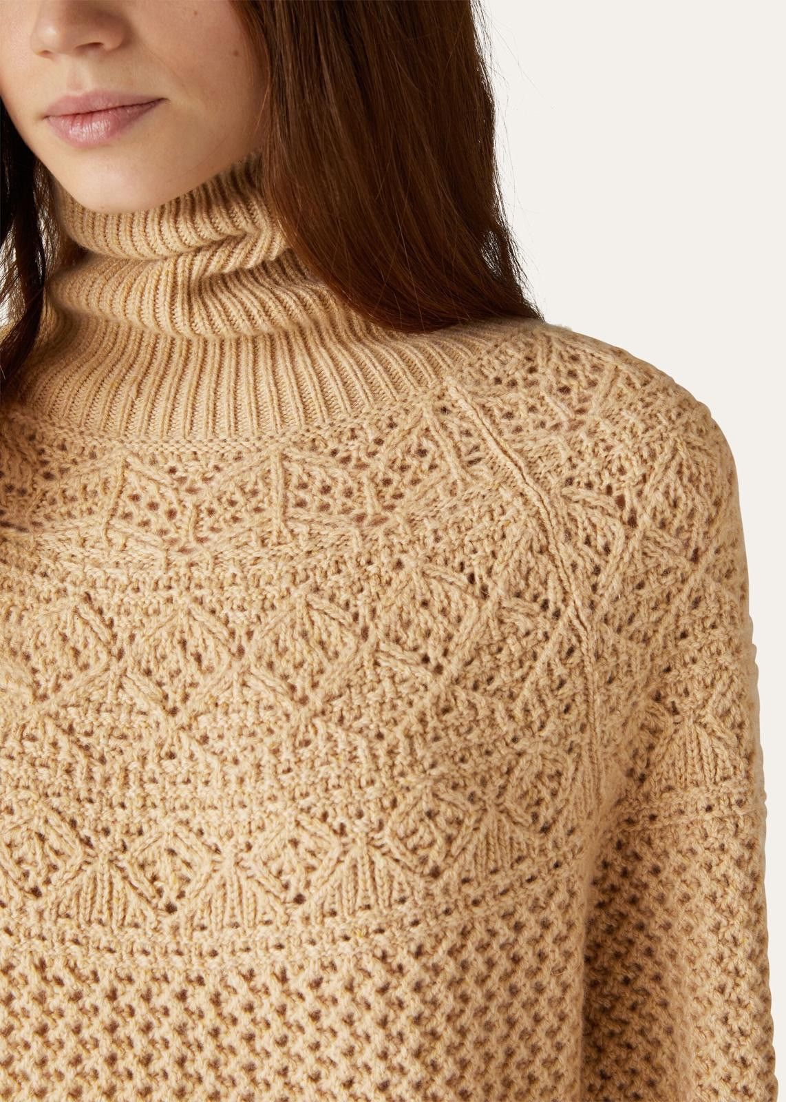 Loro Piana o1srvl11e1224 Turtleneck Engadin Short Dress in Beige Size XS / US 0-2 / IT 36-38 - 4 Thumbnail