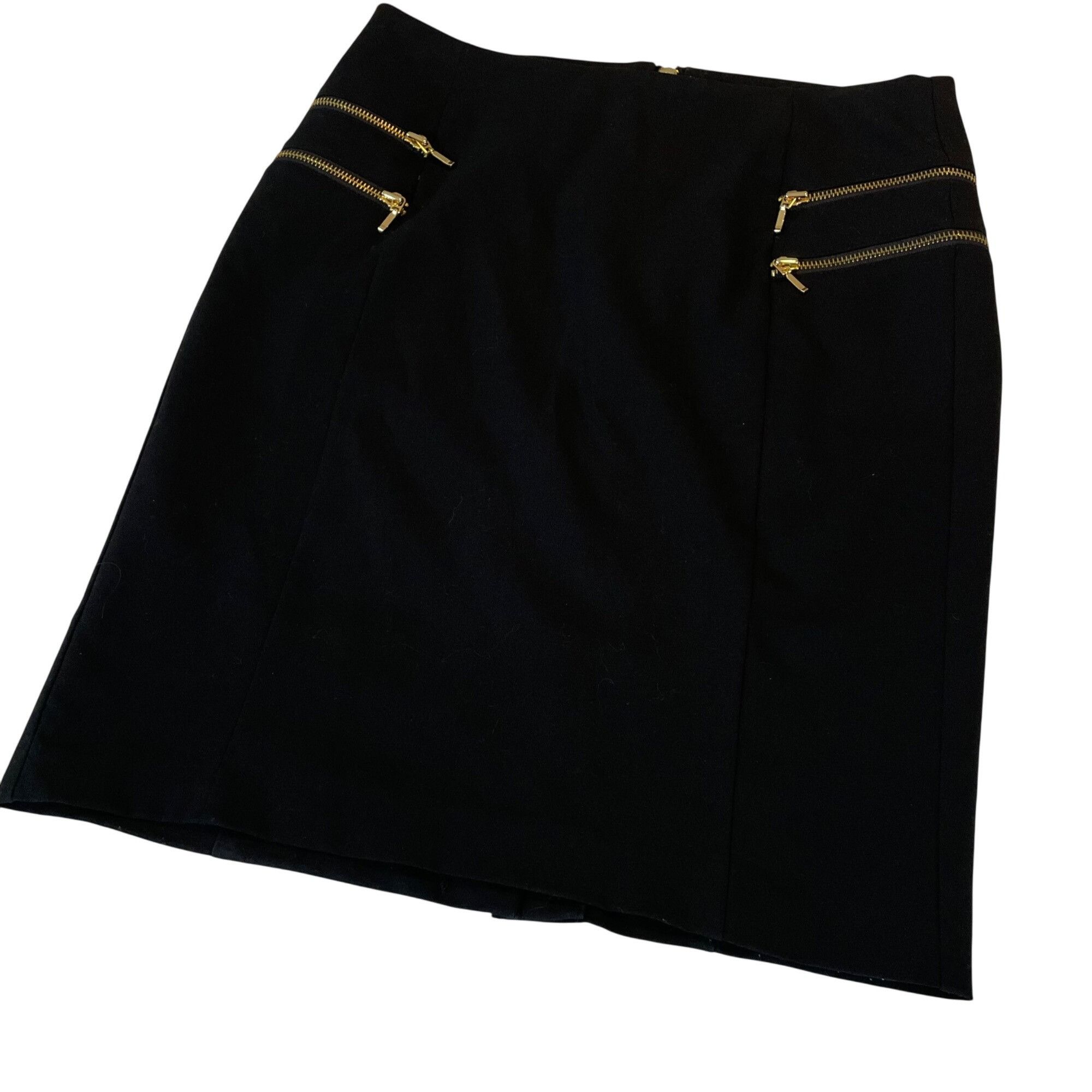 I.N.C INC International Concepts Black Skirt With Gold Zipper Acce Size 27" / US 4 / IT 40 - 1 Thumbnail