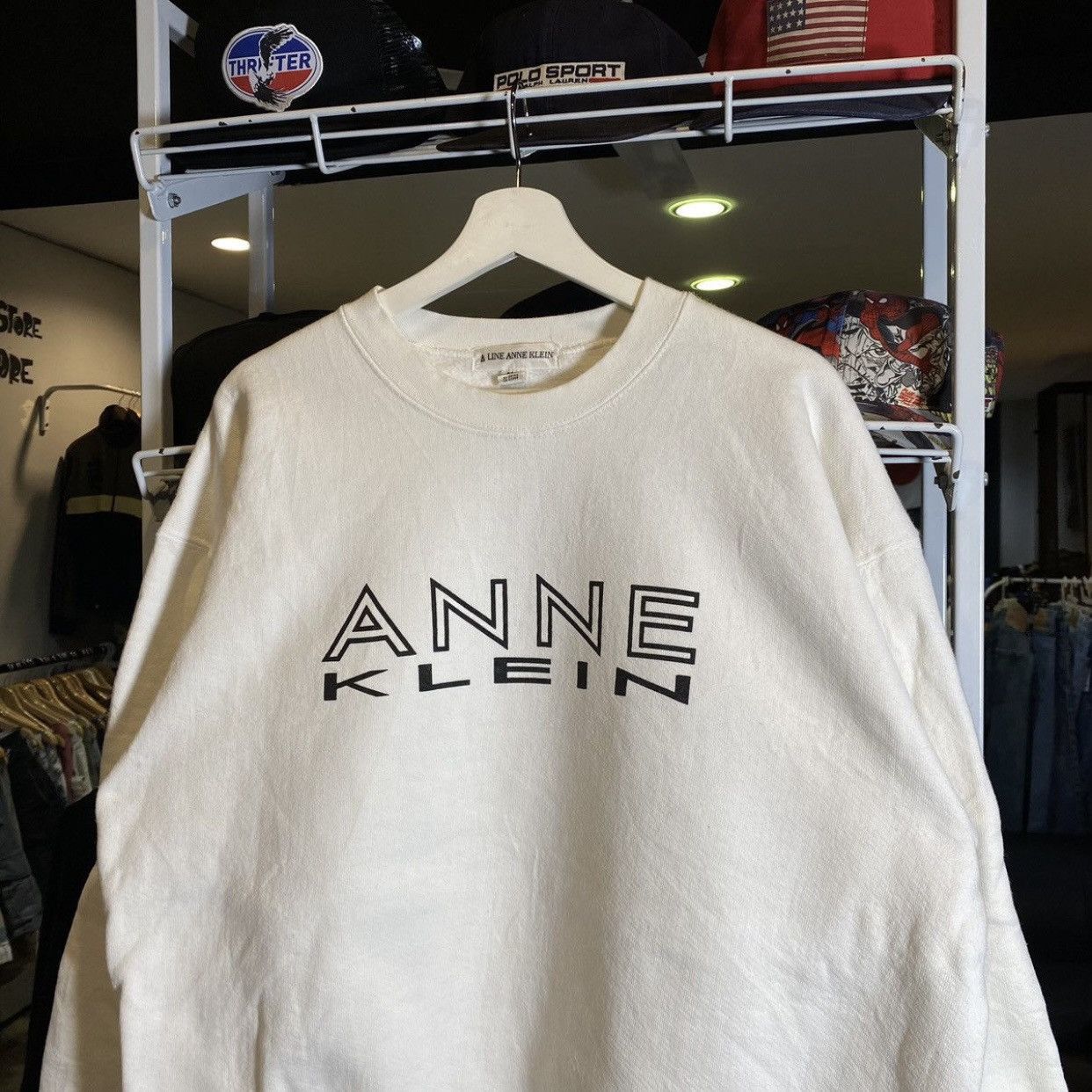 Anne Klein VINTAGE‼️Anne Klein Spell Out OSFA Made In USA Sweatshirt Size ONE SIZE - 3 Thumbnail
