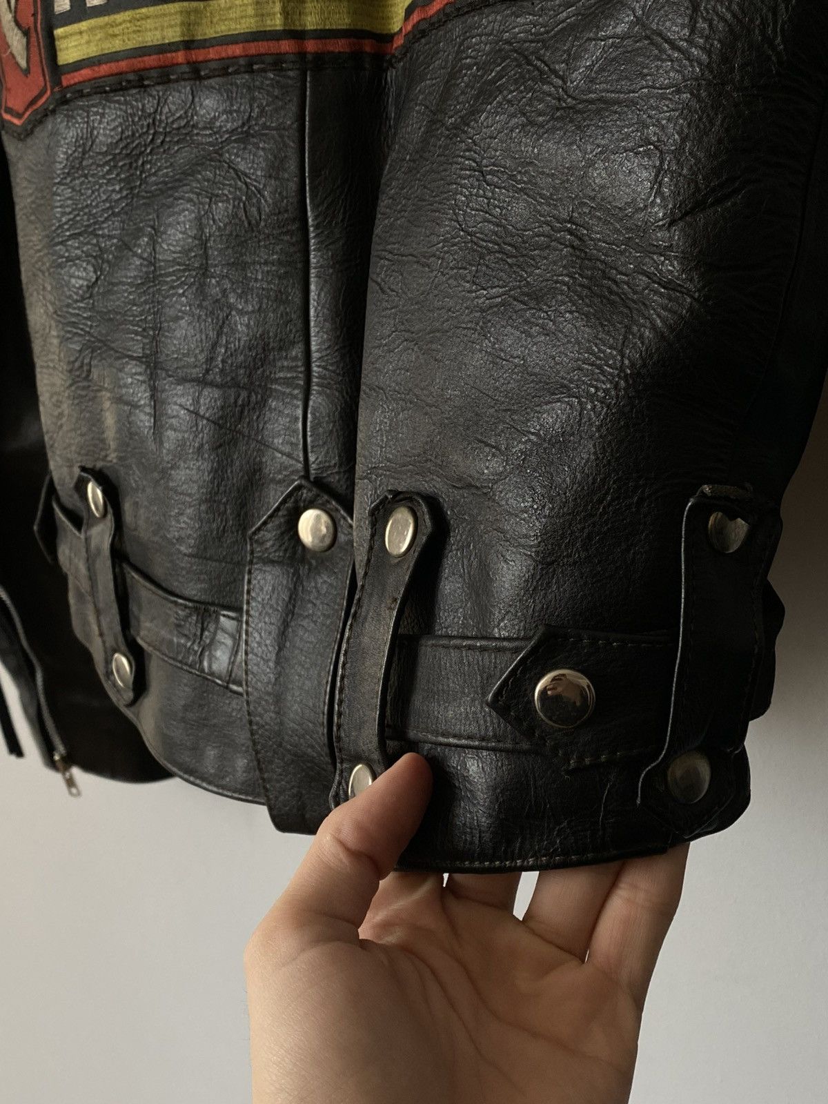 Leather Rare Chesterfield Aprilla Biker Leather Jacket Trims 80s 90s Size US M / EU 48-50 / 2 - 15 Thumbnail