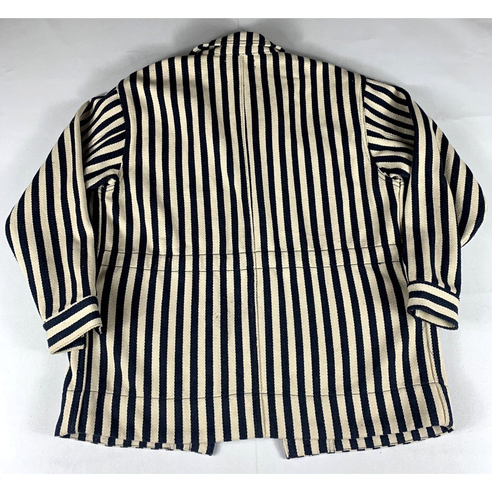 Urban Outfitters urban outfitters Women Small heavy Blue White Stripes work shirt Jacket Size S / US 4 / IT 40 - 5 Thumbnail